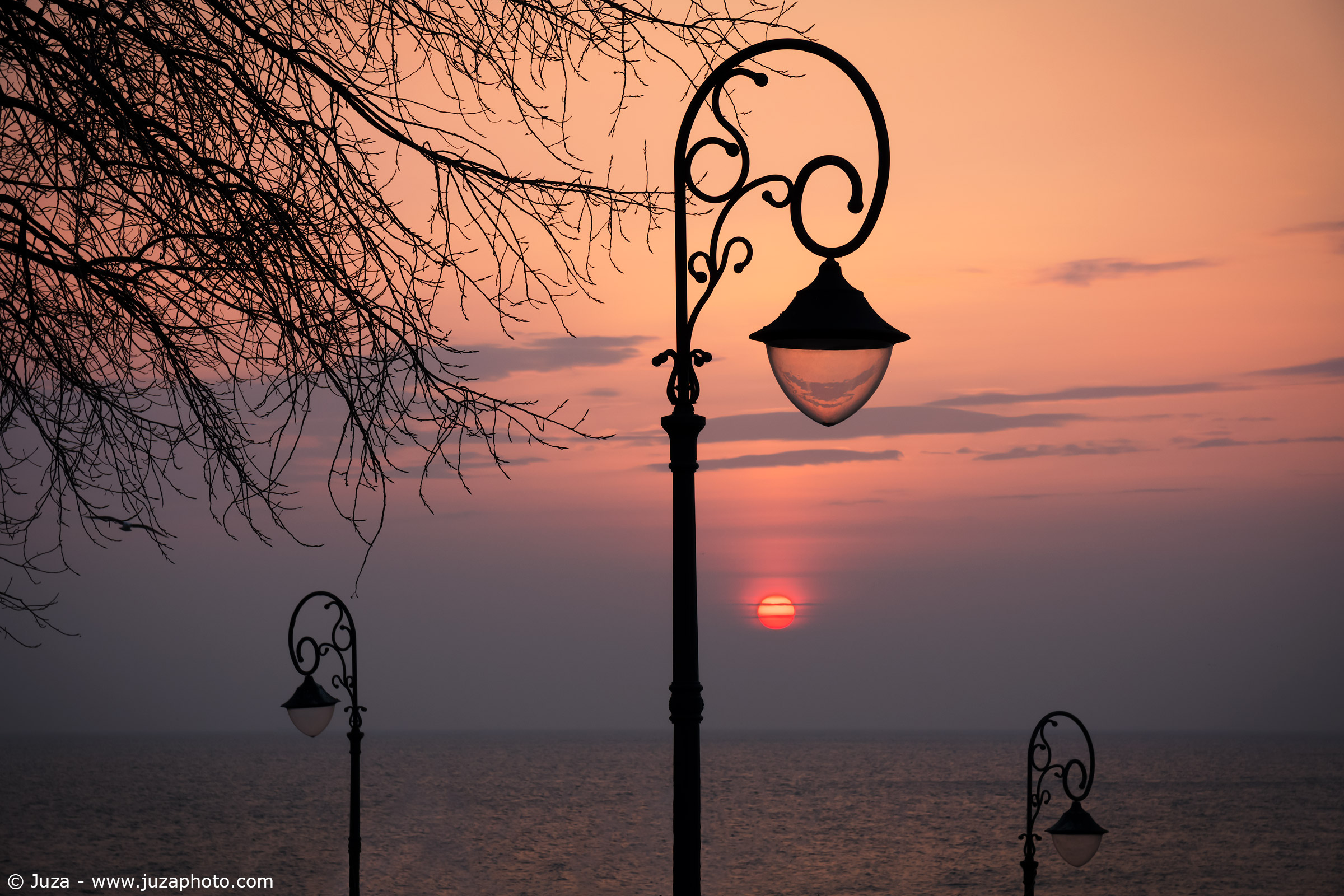 Dawn on the Black Sea in Constanta, Romania