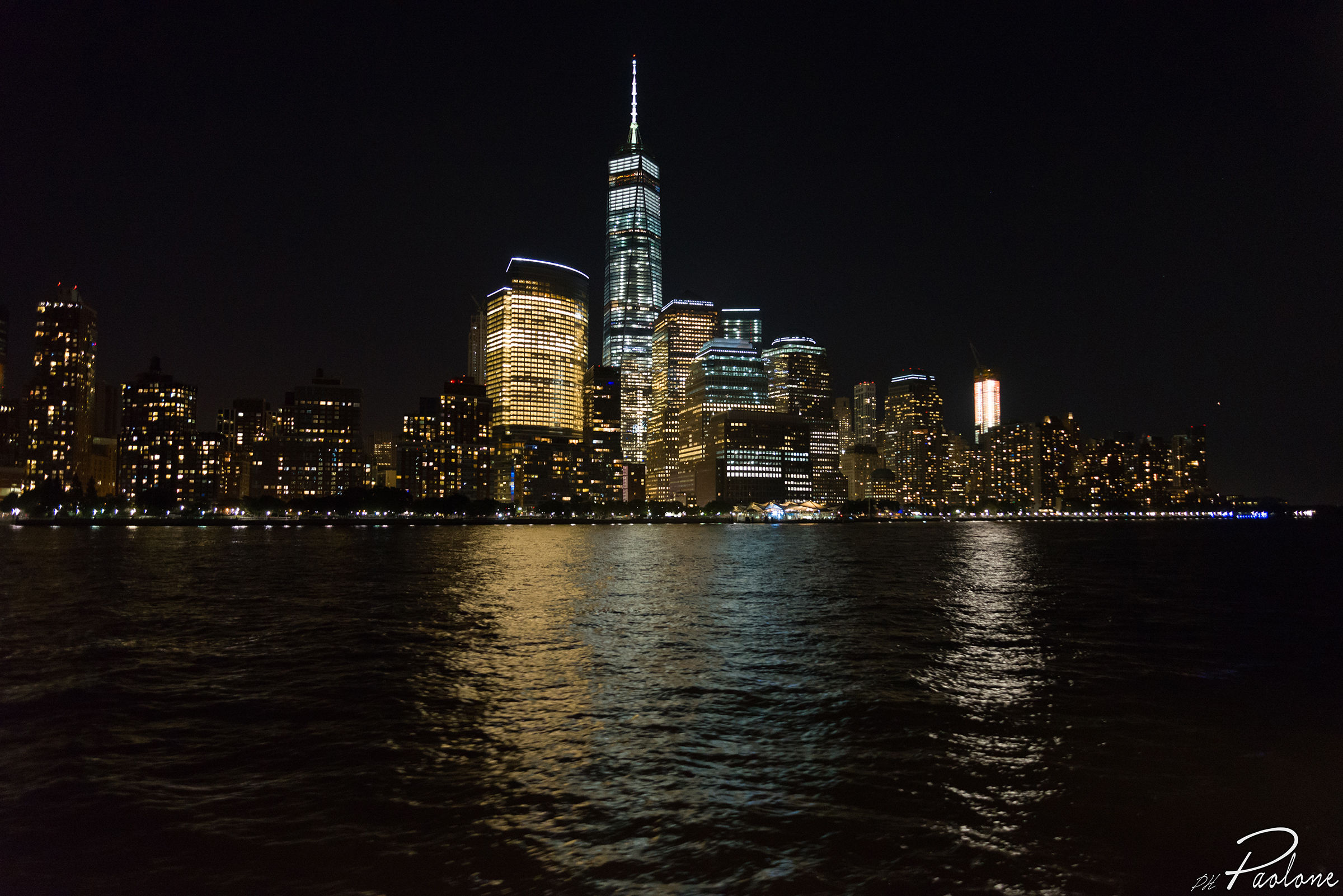 Night Manhattan from the Hudson