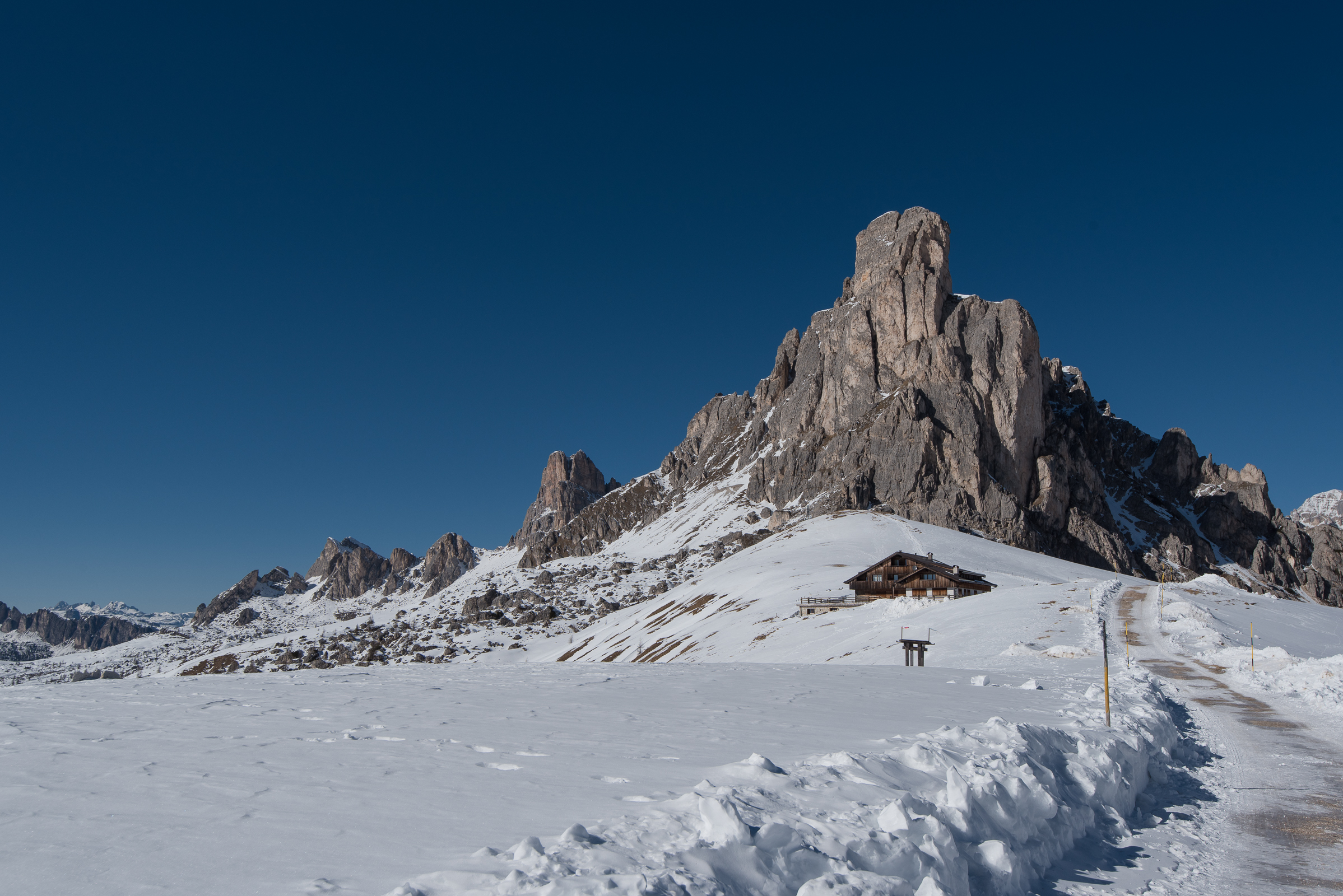 The Gusella, the mountain which overlooks the Passo Giau