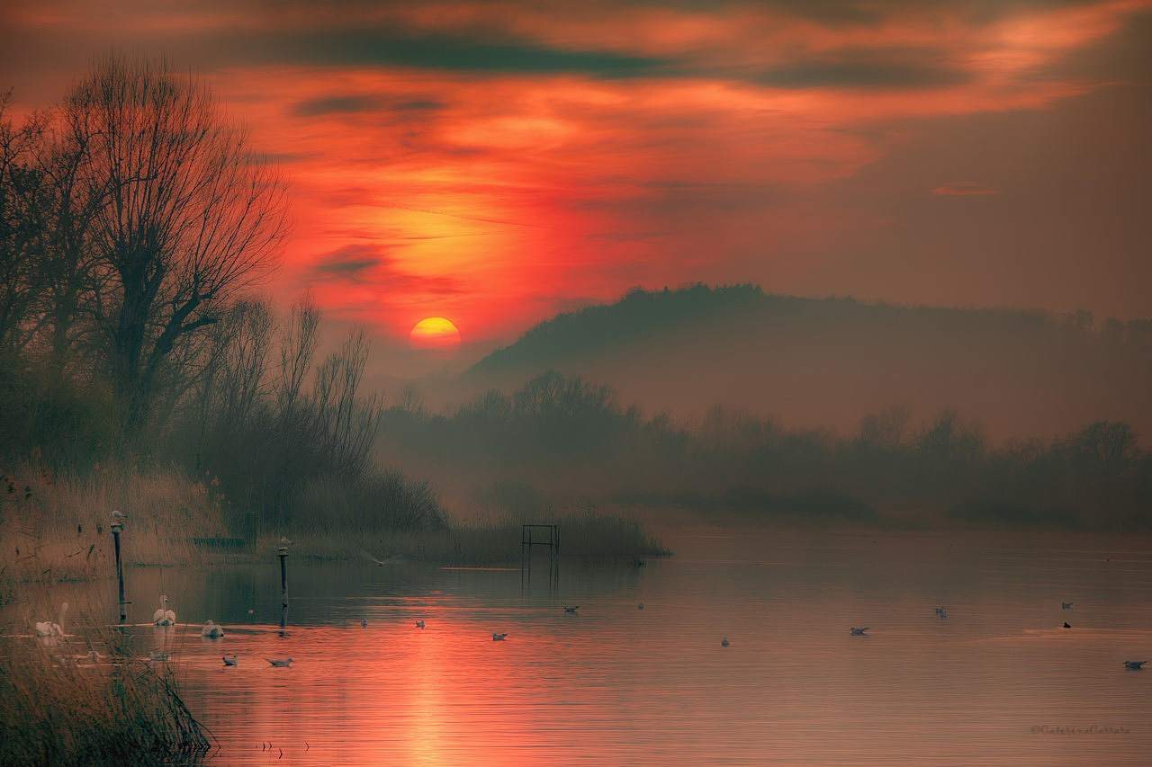 Tramonto sul lago di Varese!