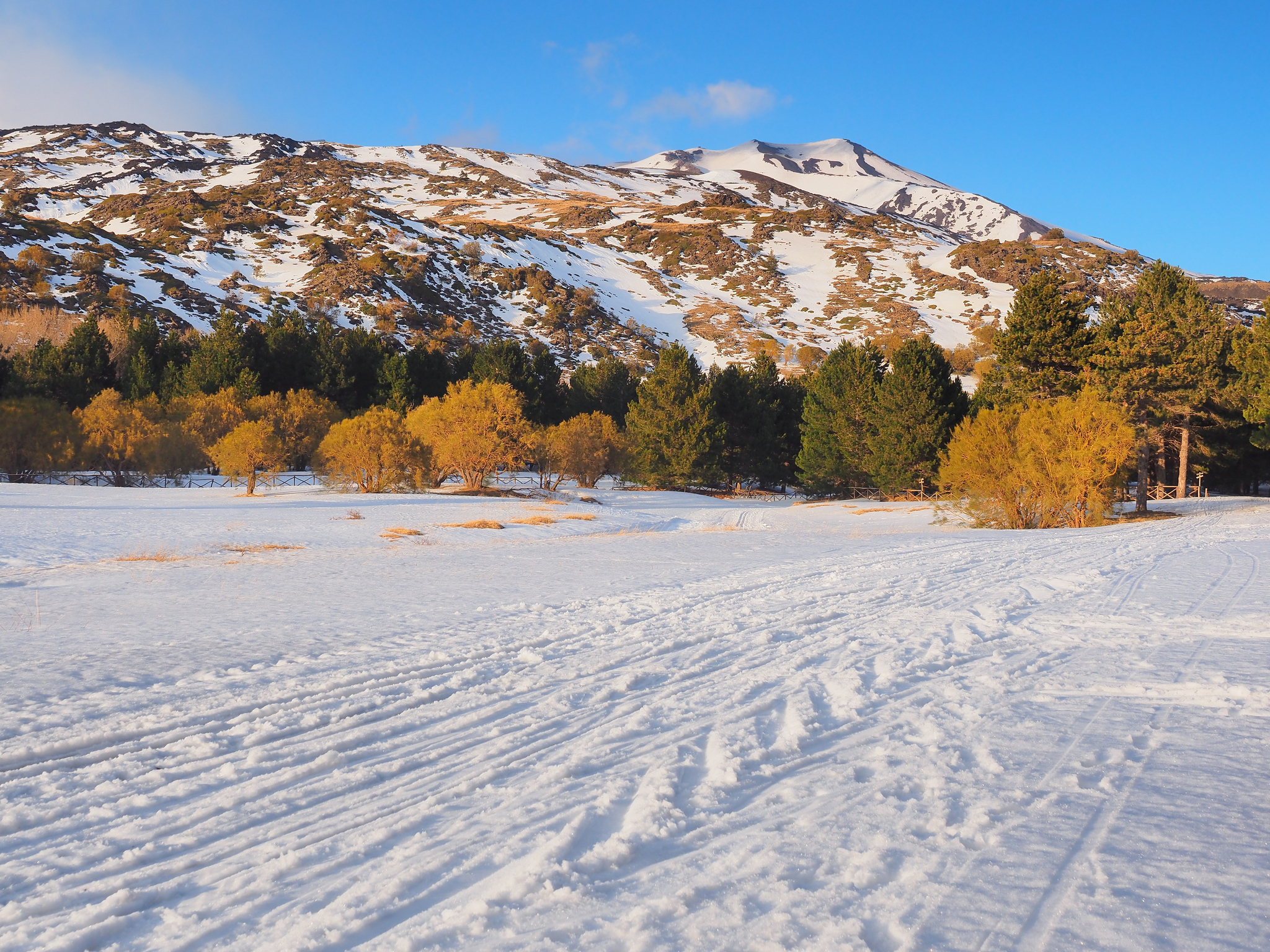 snow on Mount Etna