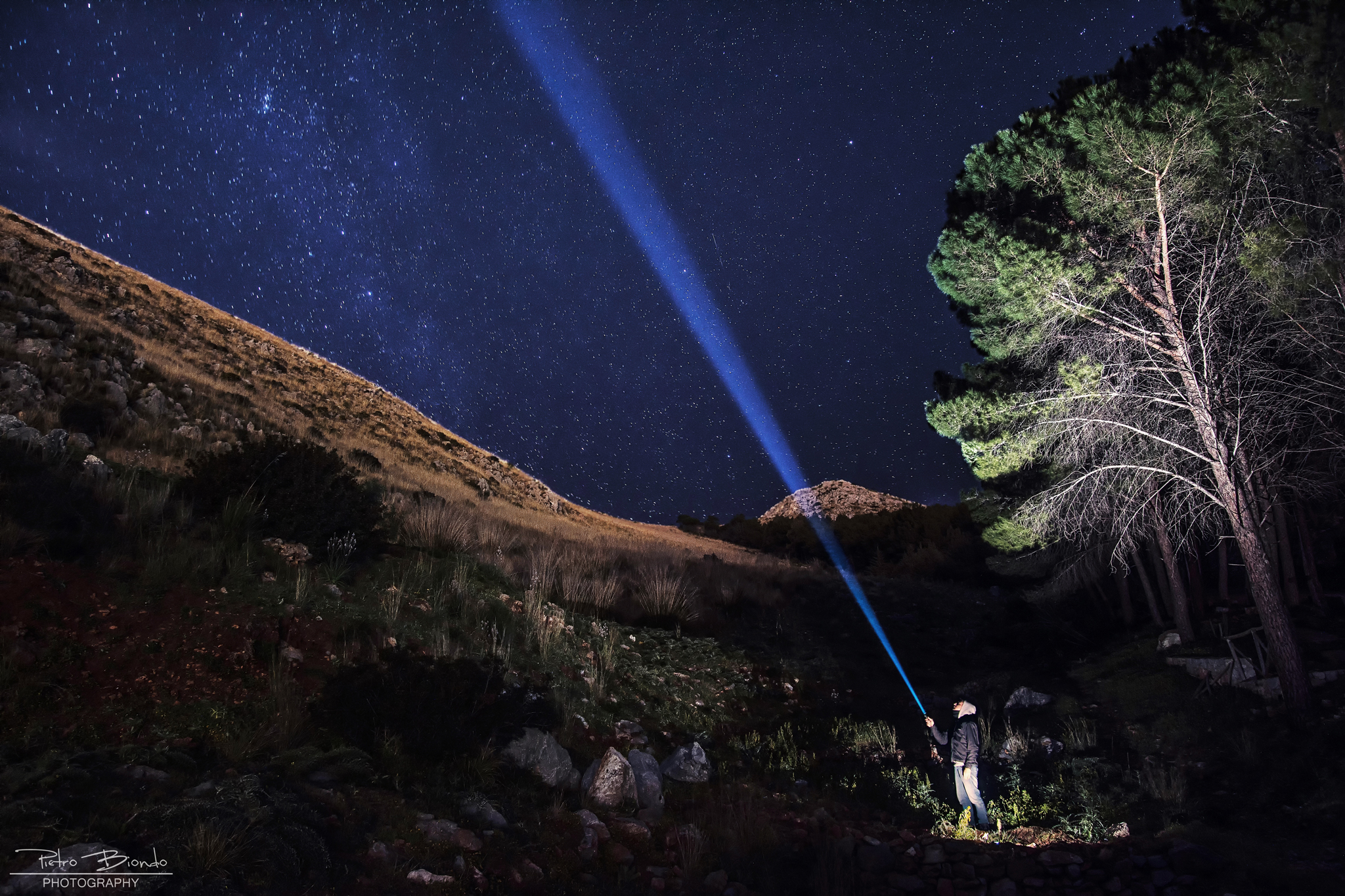 Pointing to the stars