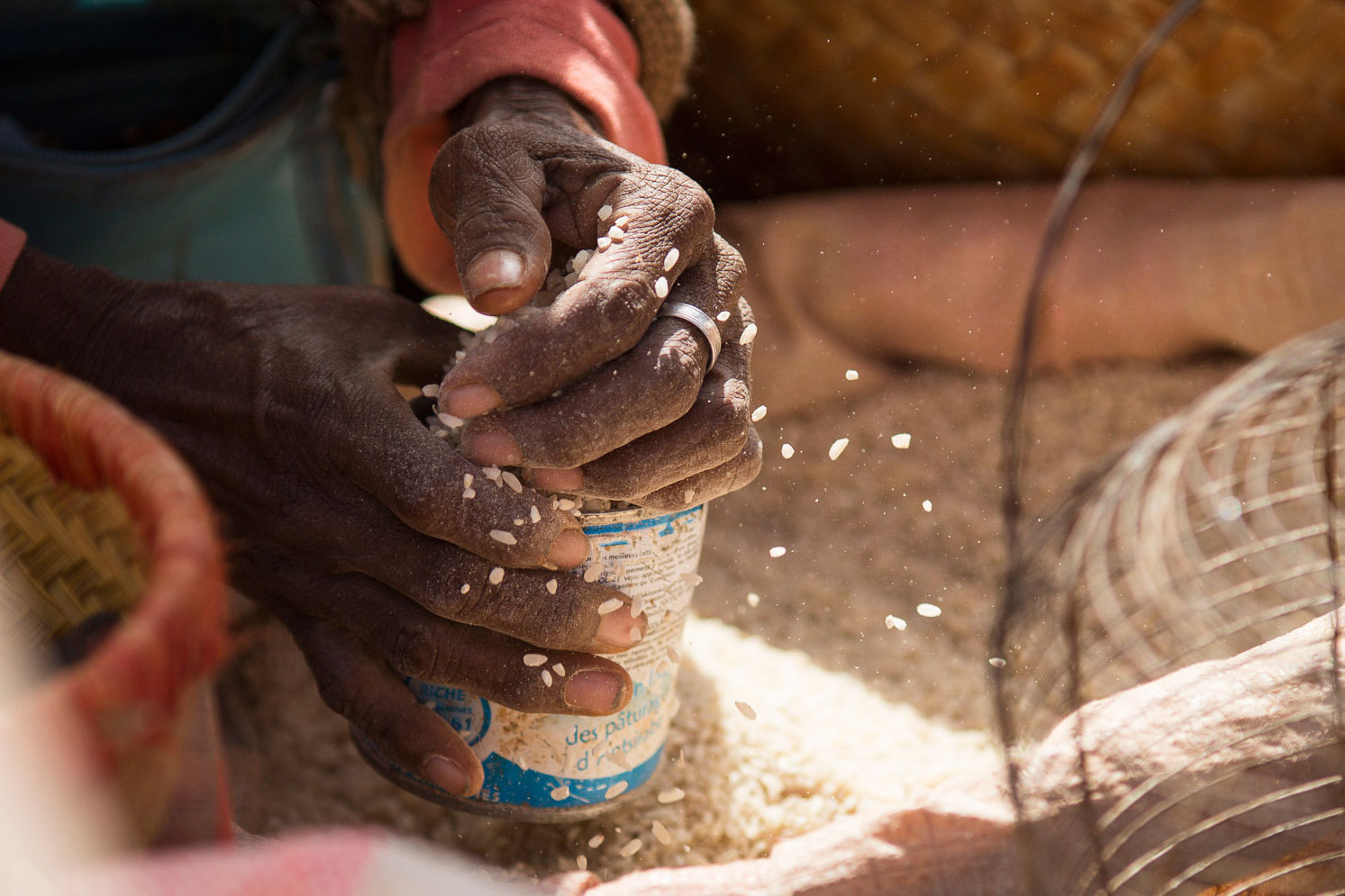 delivery of the rice market - near Antsirabe