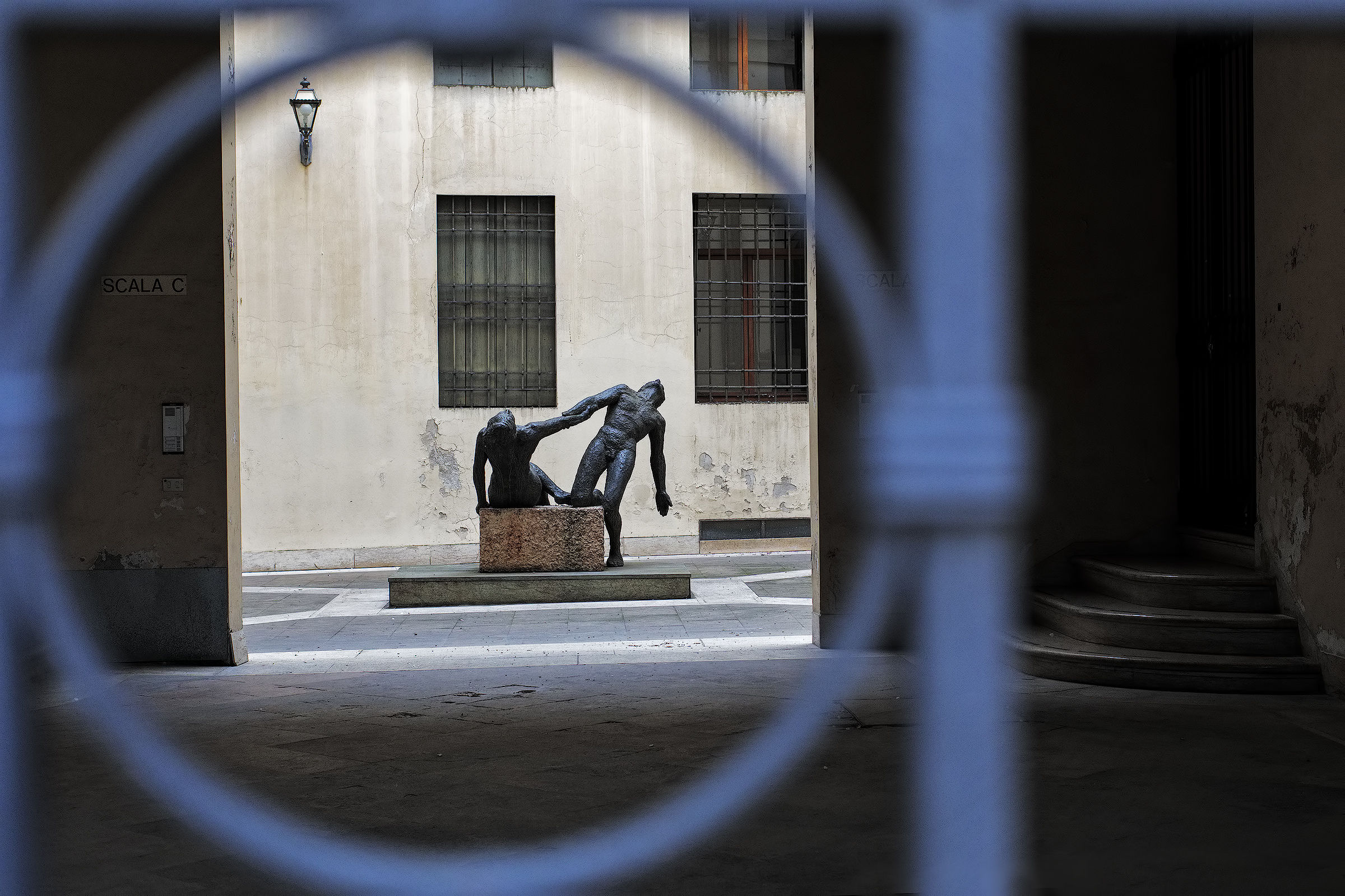 Inside the courtyard