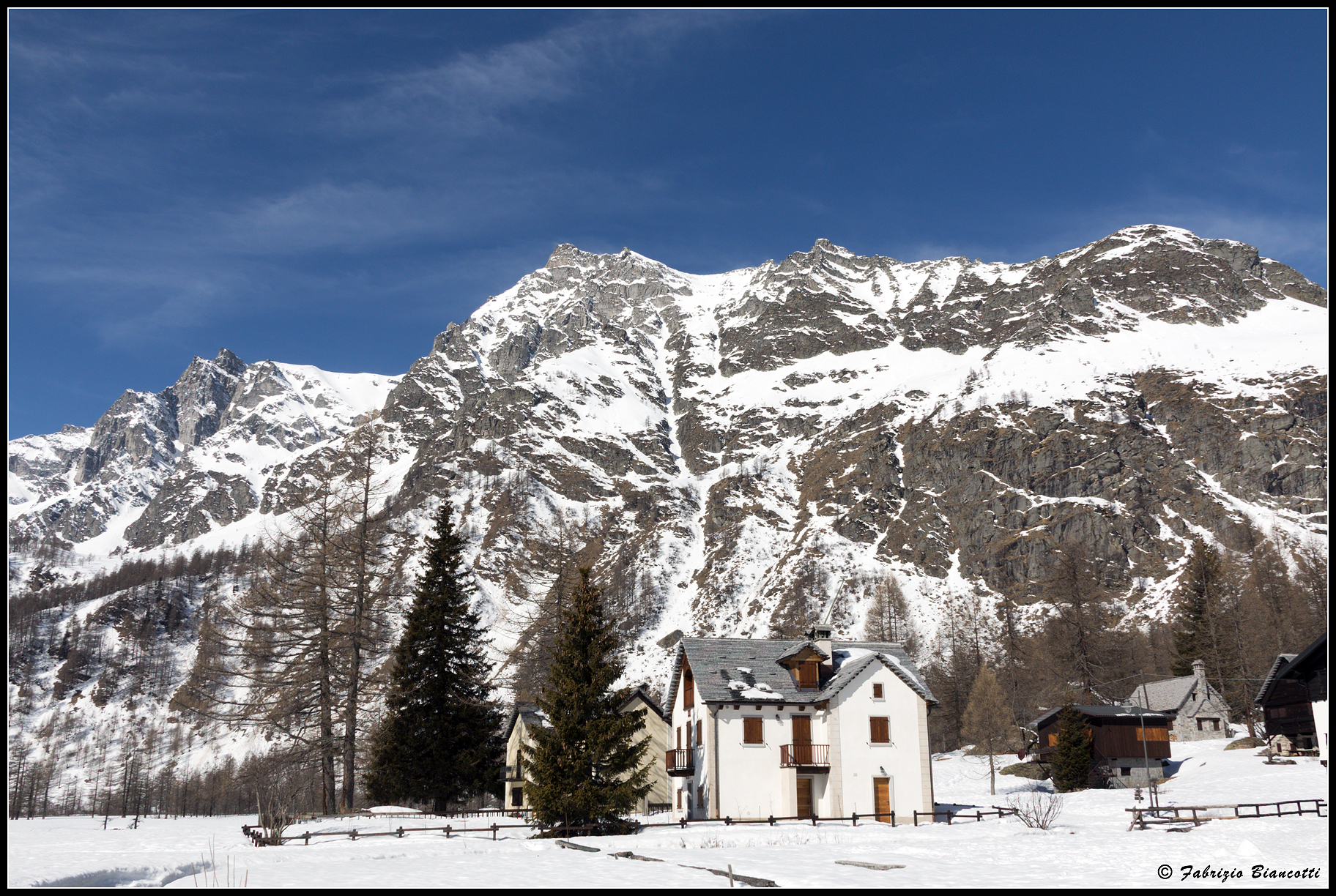 Beneath the mountains in the Piana del Devero