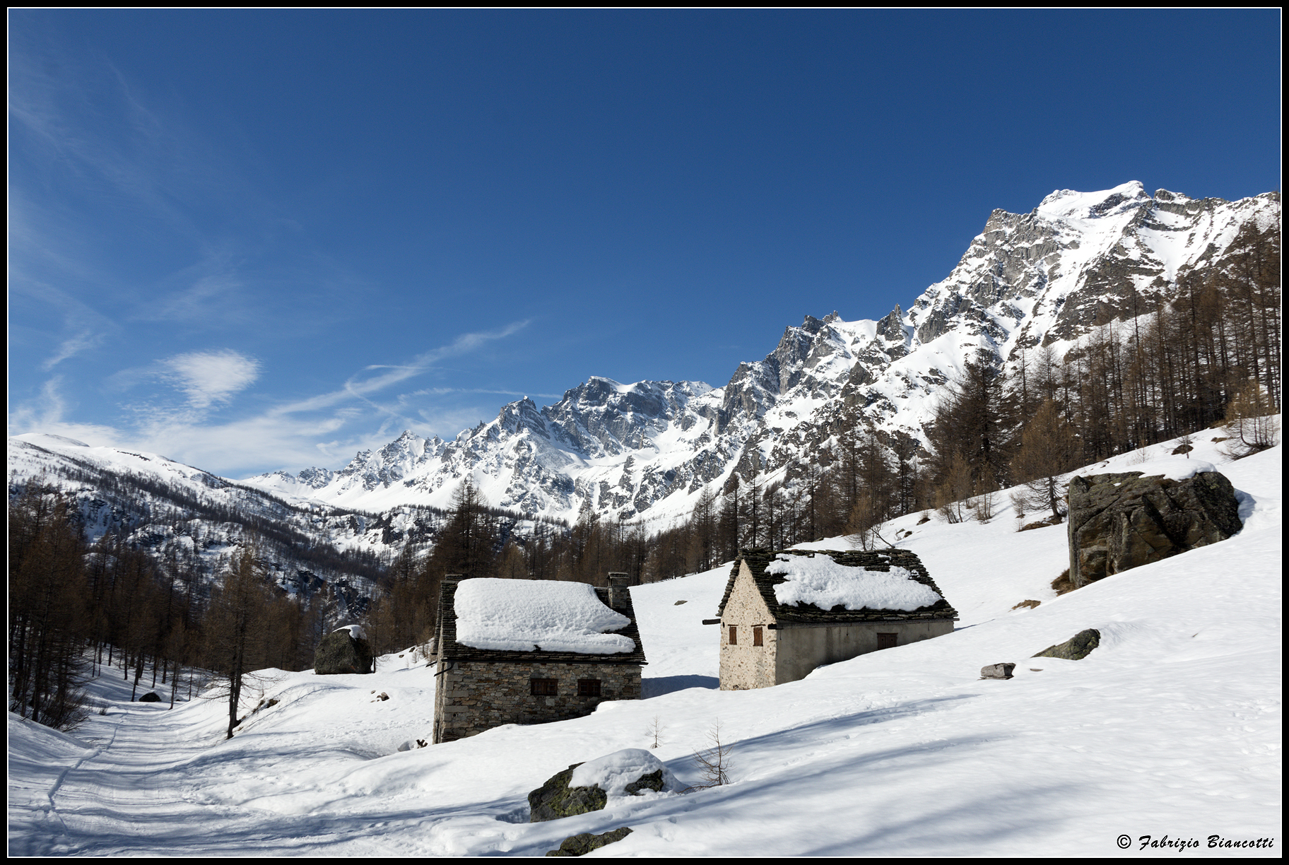 Huts in Snow