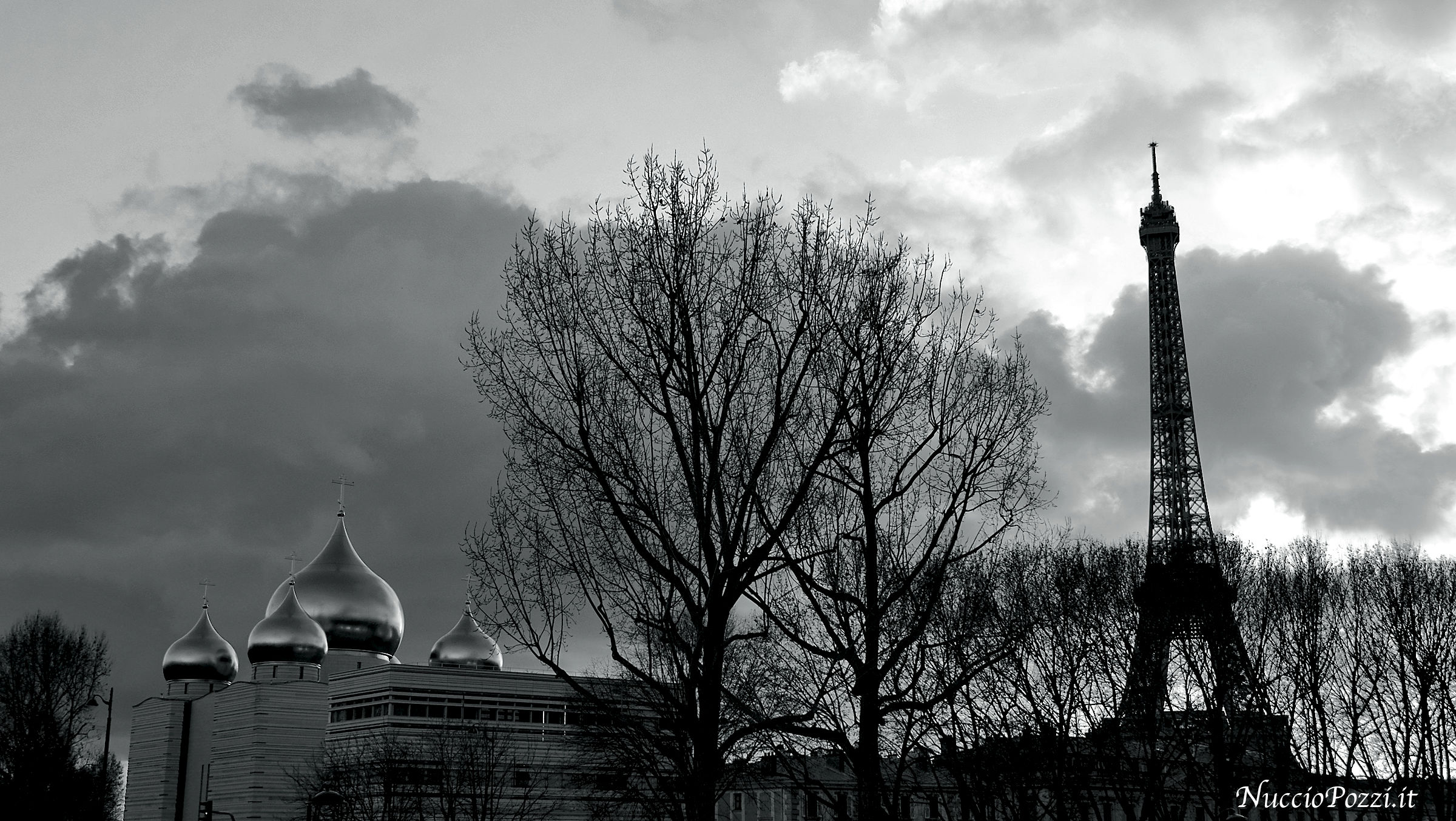 Russian Mosque and Eiffel tower
