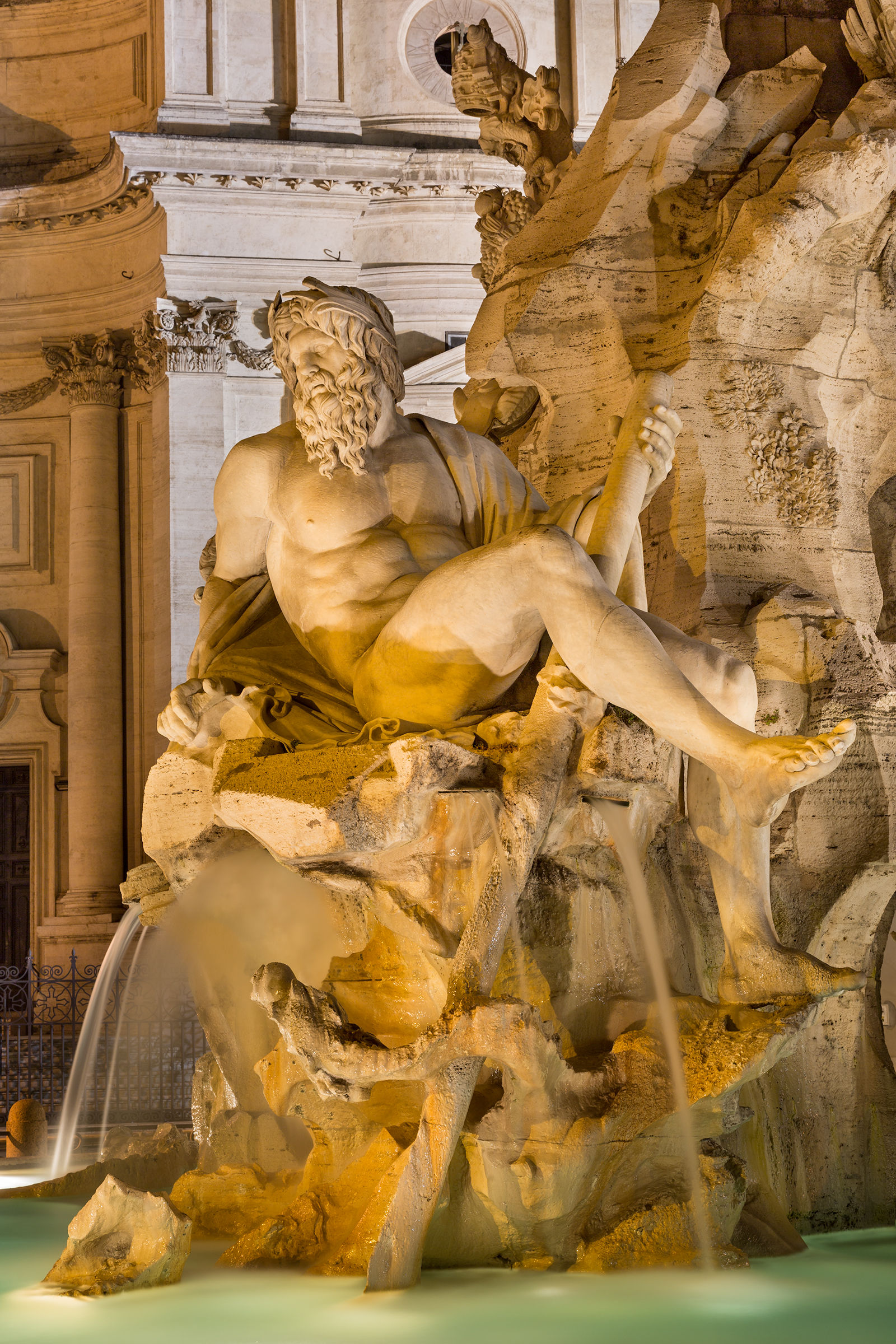 P.zza Navona - Fontana dei quattro fiumi - Il Gange