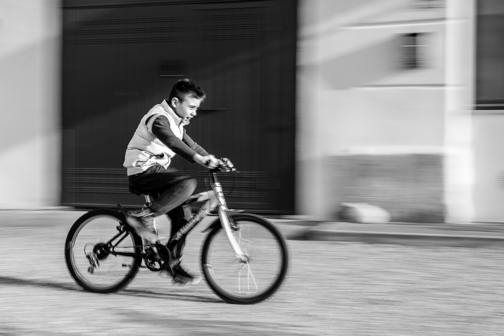 Black & White Panning Bike