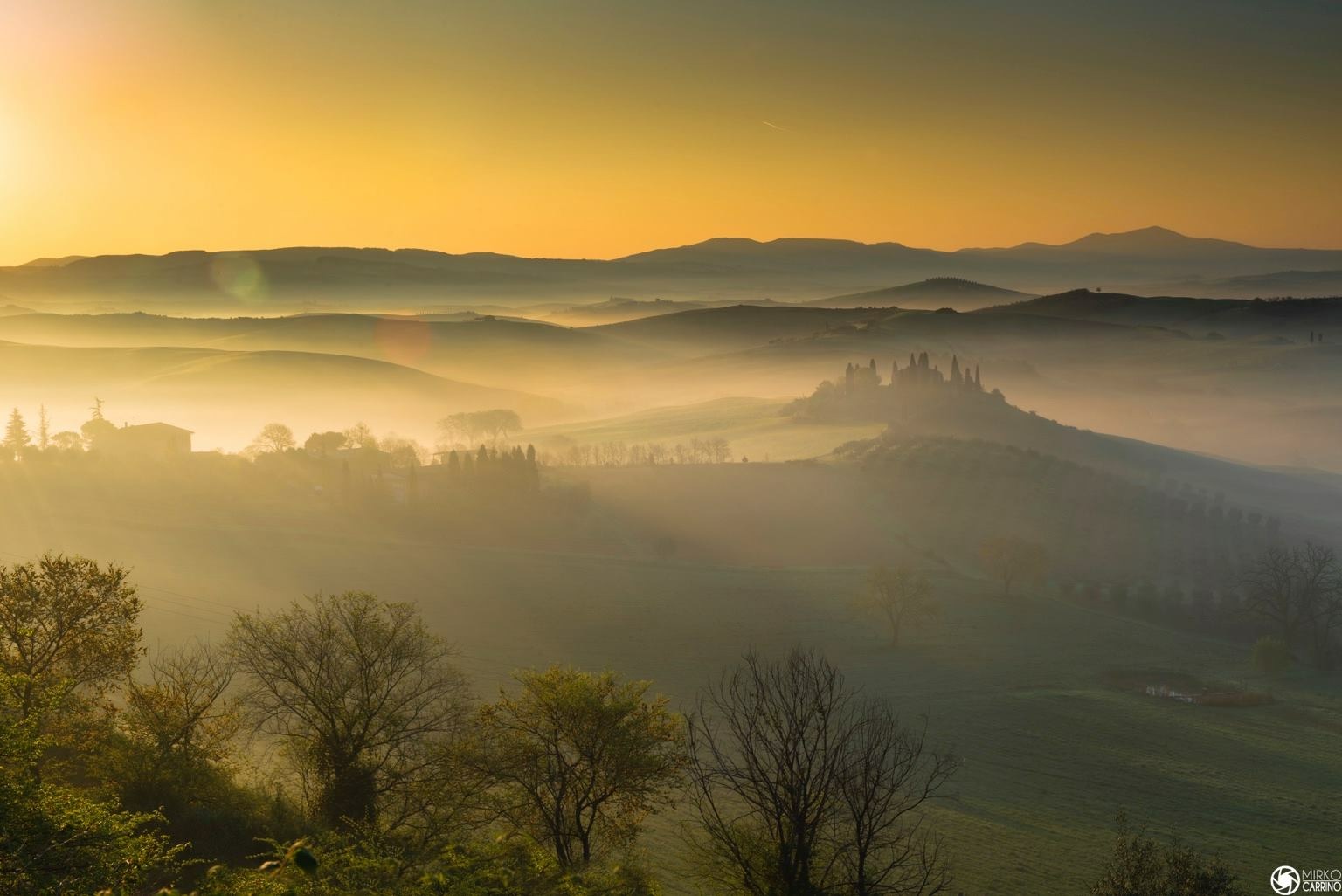 Sunrise of the Val D'Orcia ....