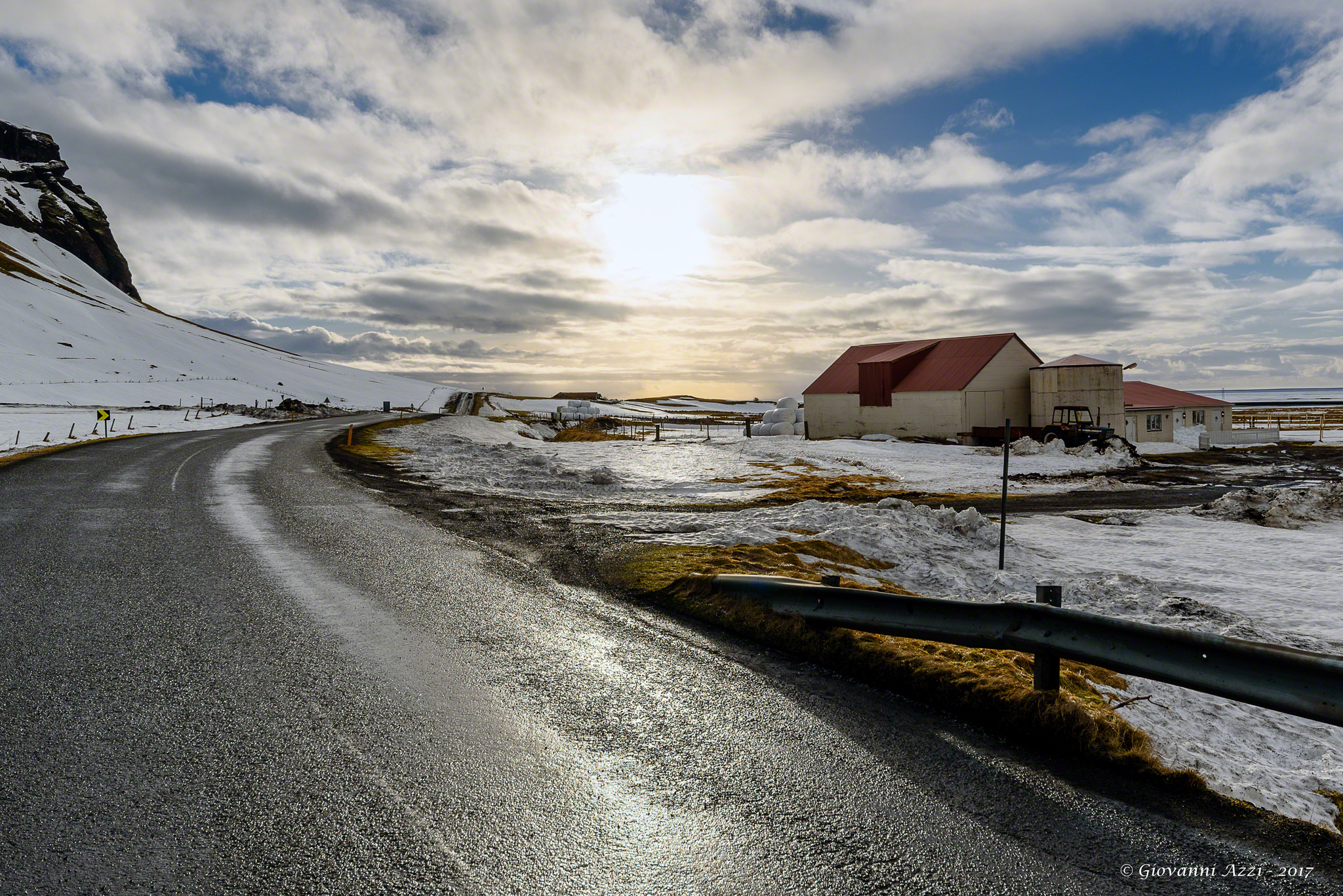 On the streets of the Icelandic countryside