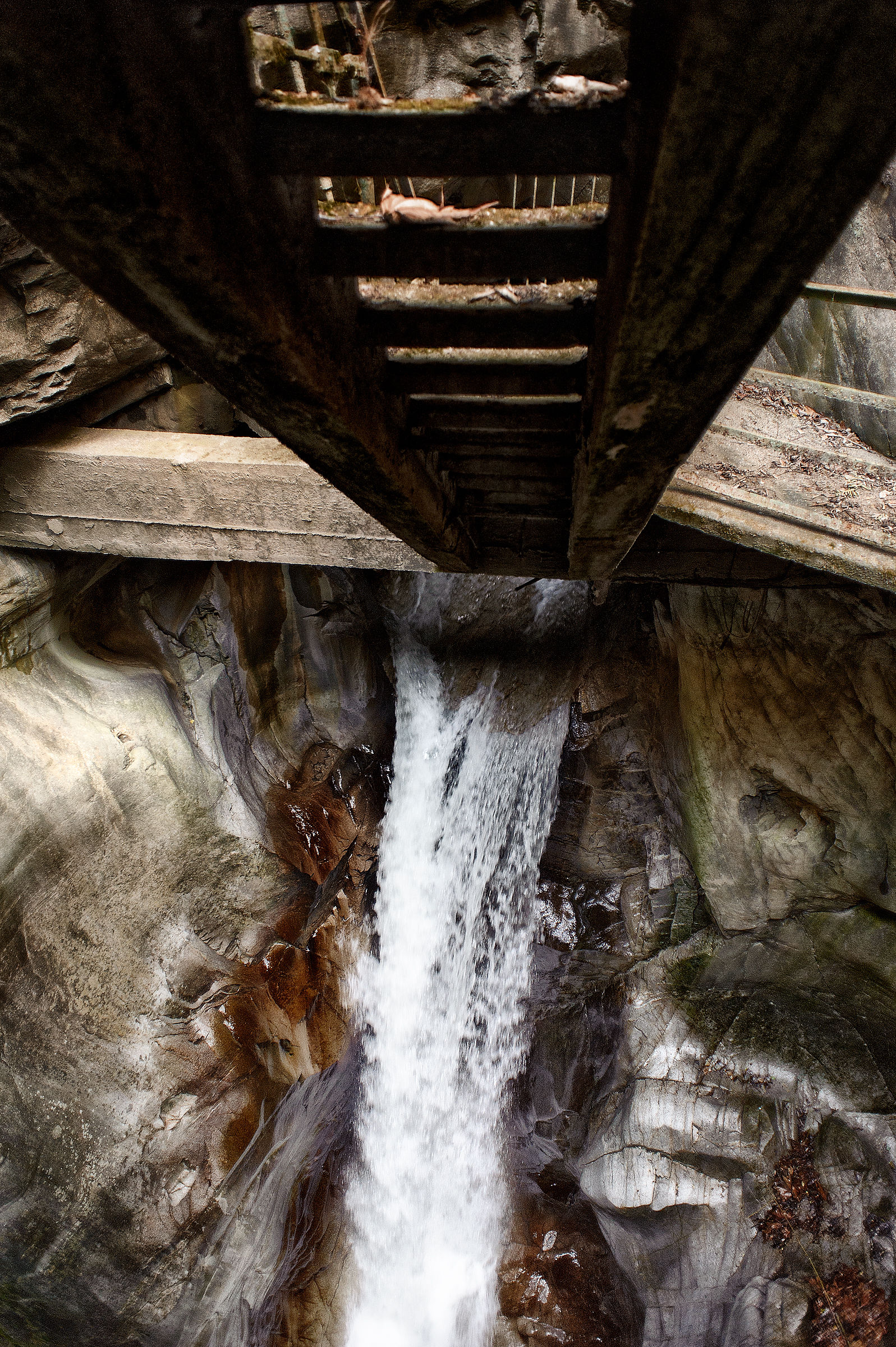 in the emergency stairs