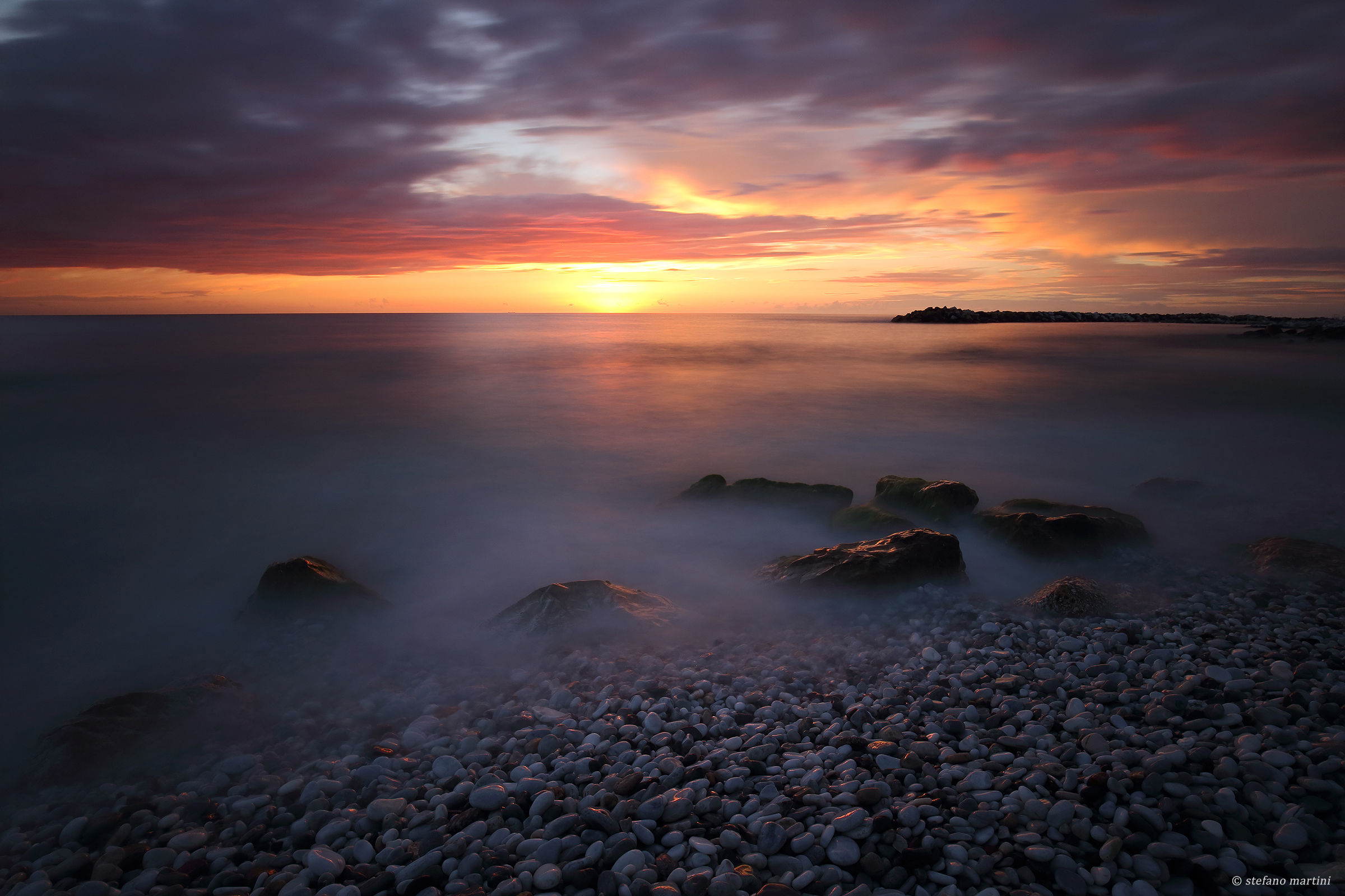 Tramonto sul litorale toscano