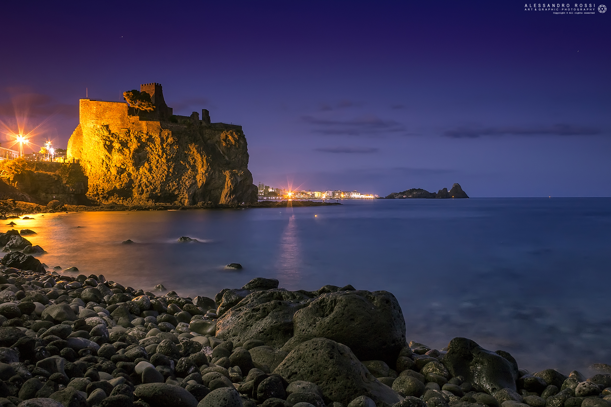 blue hour of Aci Castello
