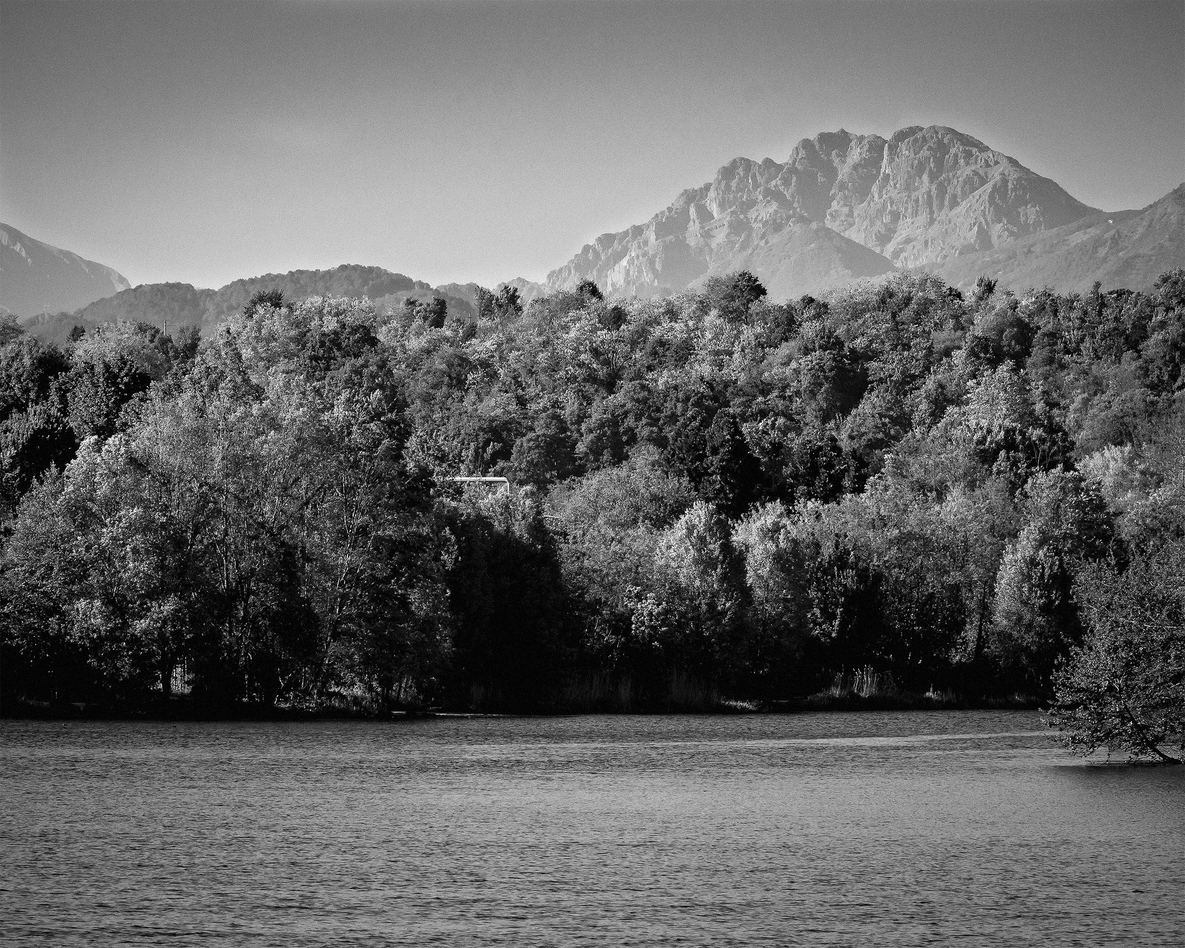 Tramonto BN del 20 aprile 2017 sul Parco Adda nord