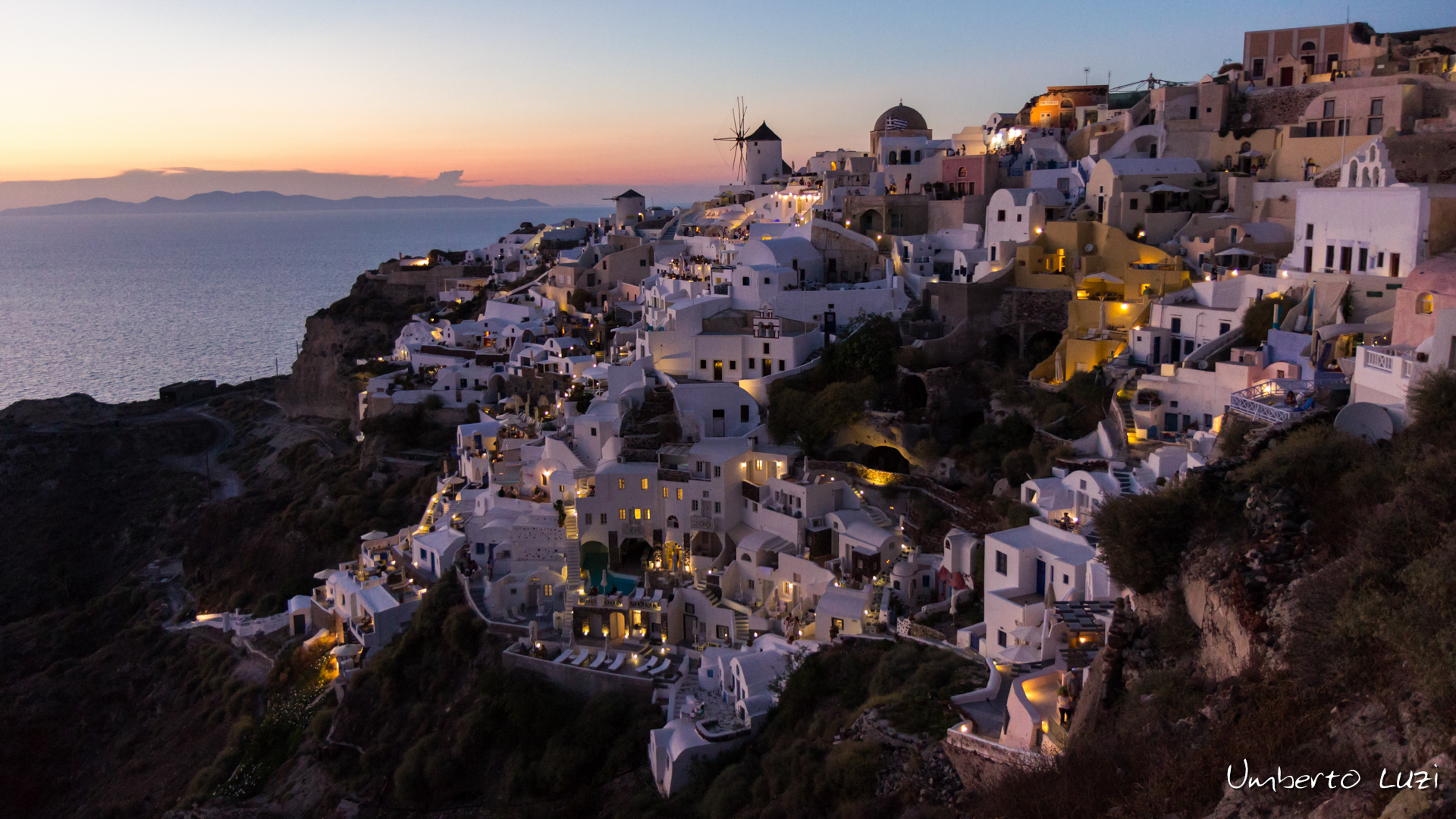 The city admiring the sunset