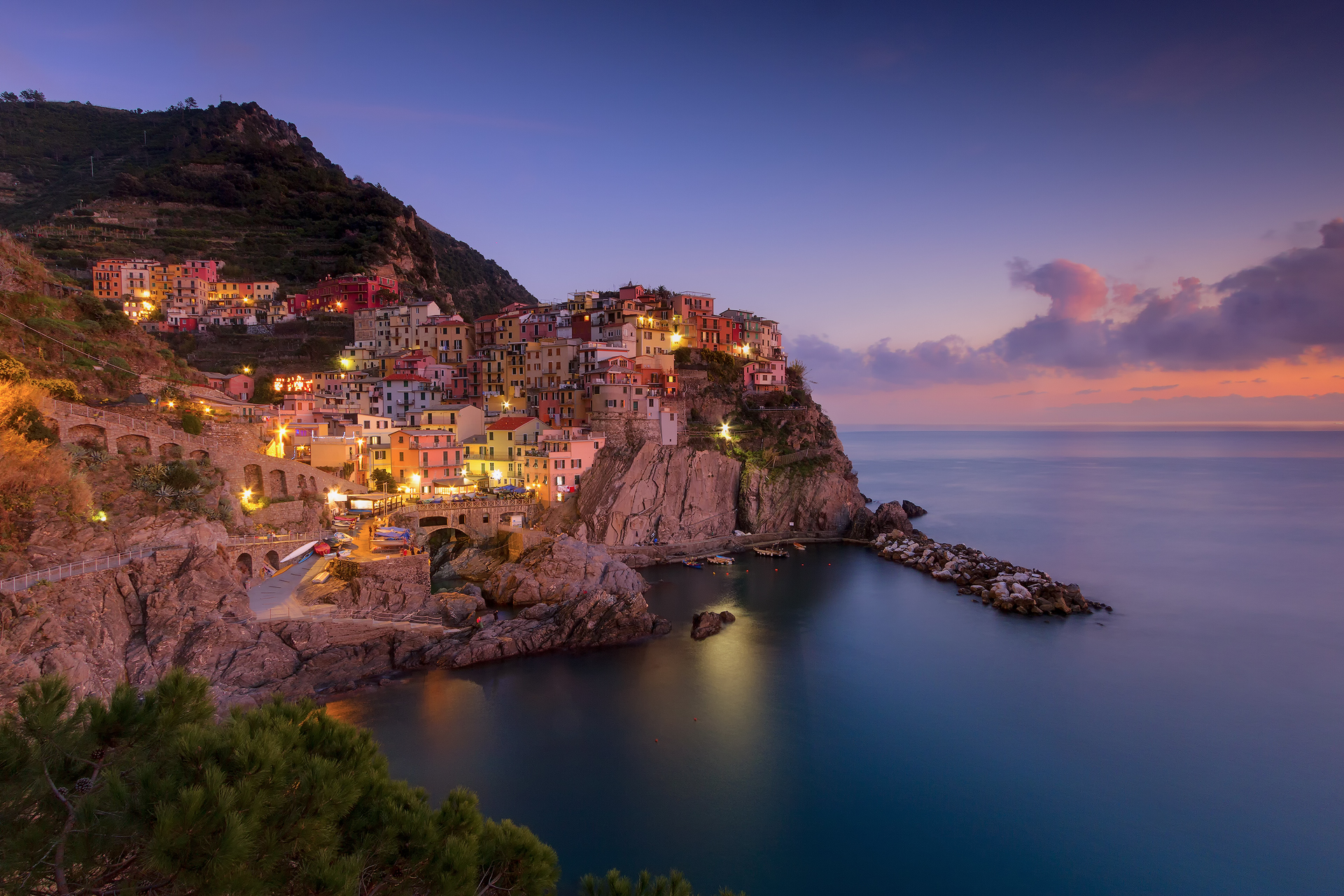 tramonto a Manarola