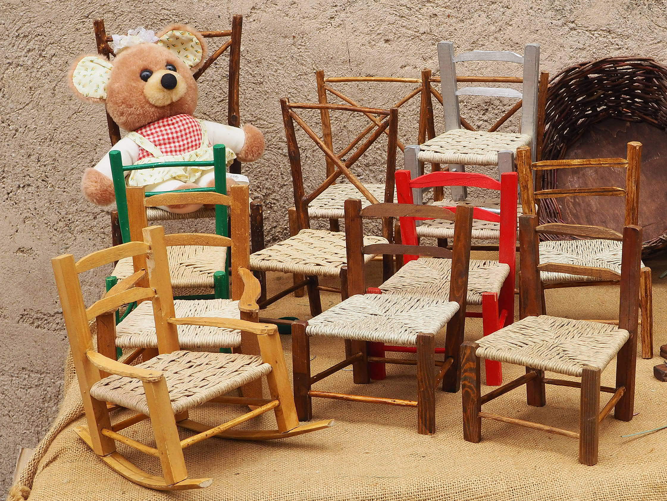 chairs and straw