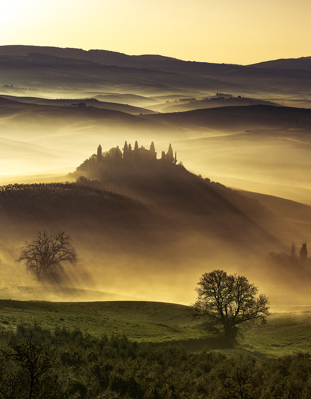 Sunrise in Val d'Orcia