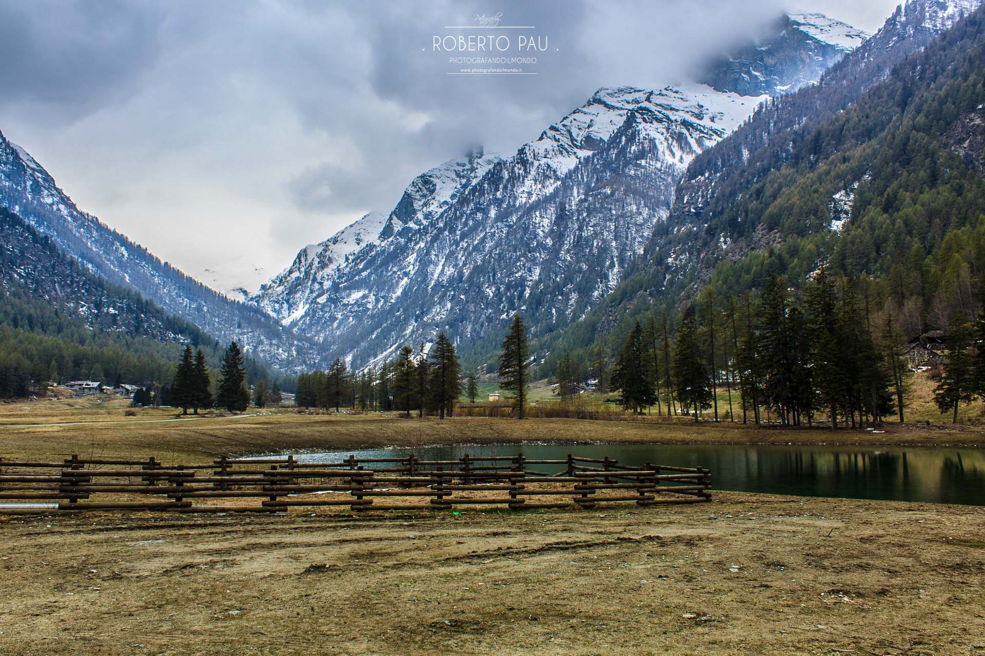 Lake Clavalité immortalized on a cloudy day.