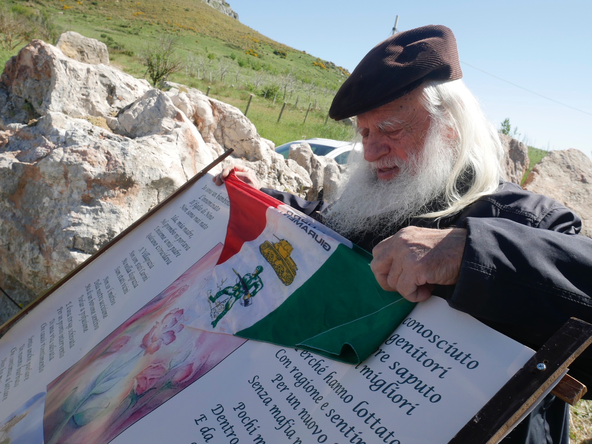 In memory of Nino Agostino at Portella della Ginestra