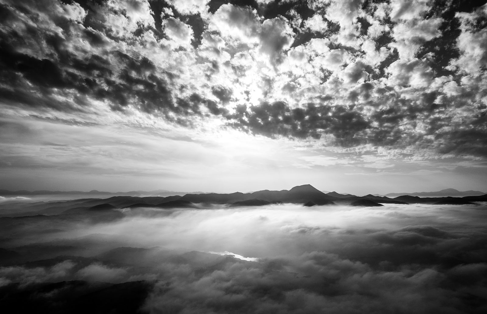 Above the lake and above the clouds