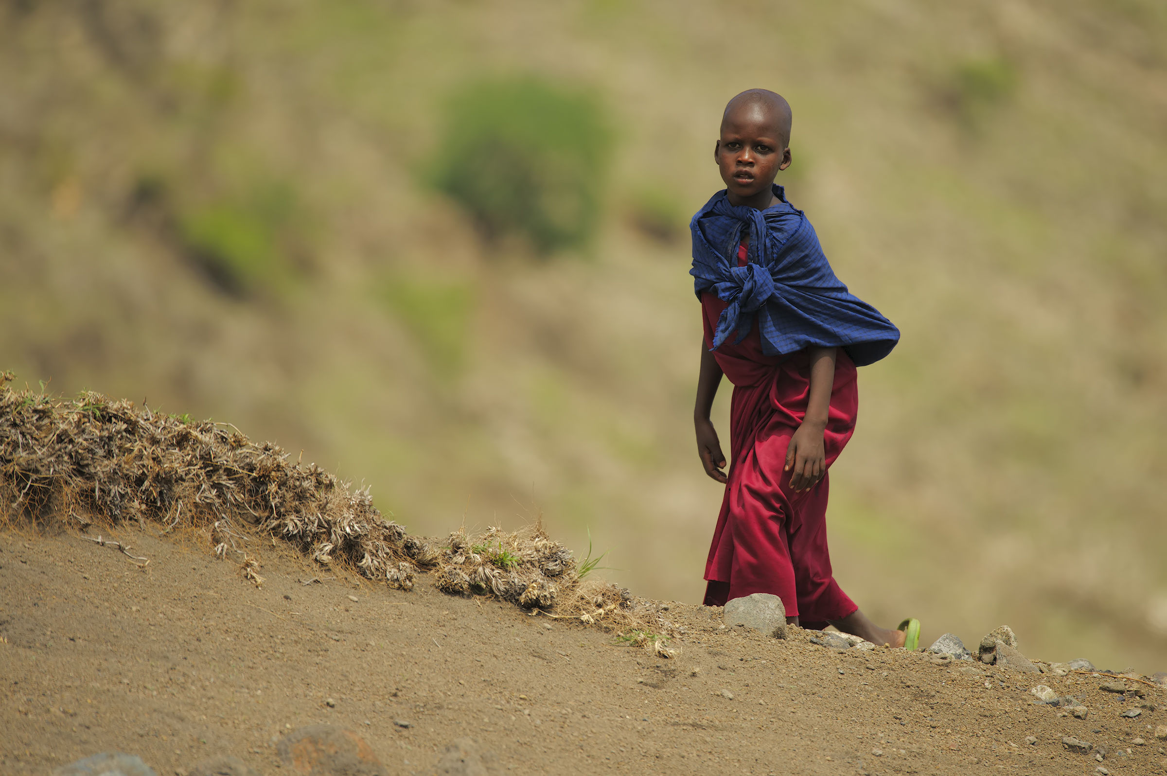 The girl carrying water