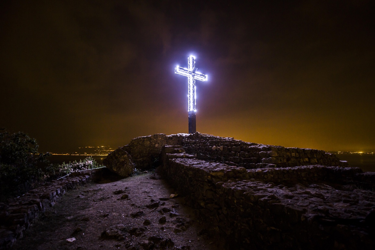 on top of the fortress
