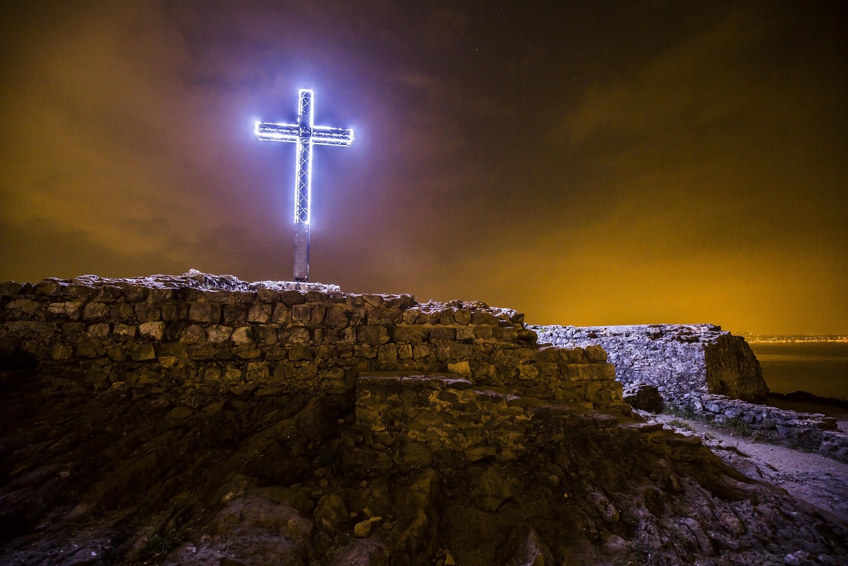 on top of the fortress