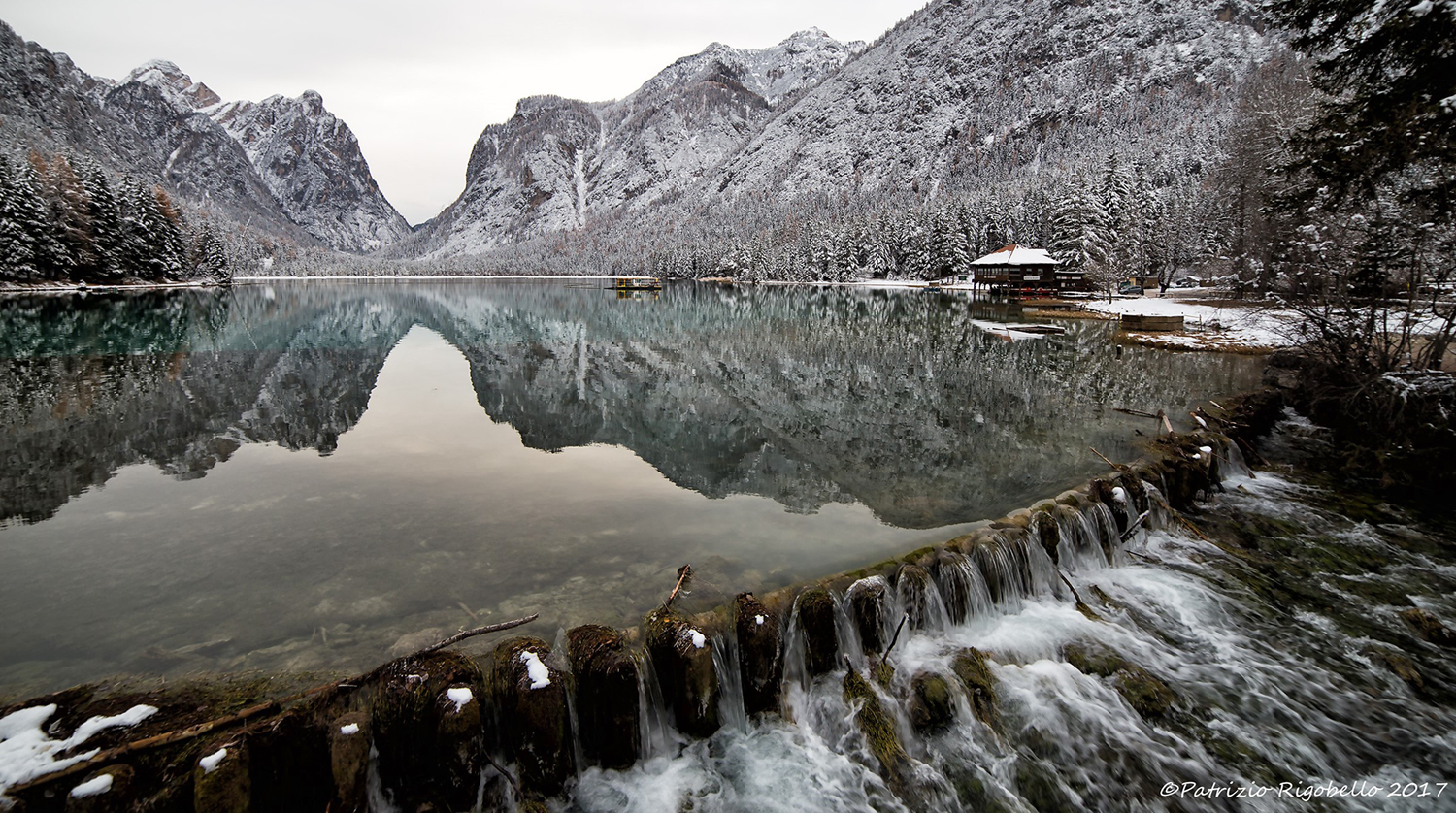 Toblach Lake on an Autumn Day