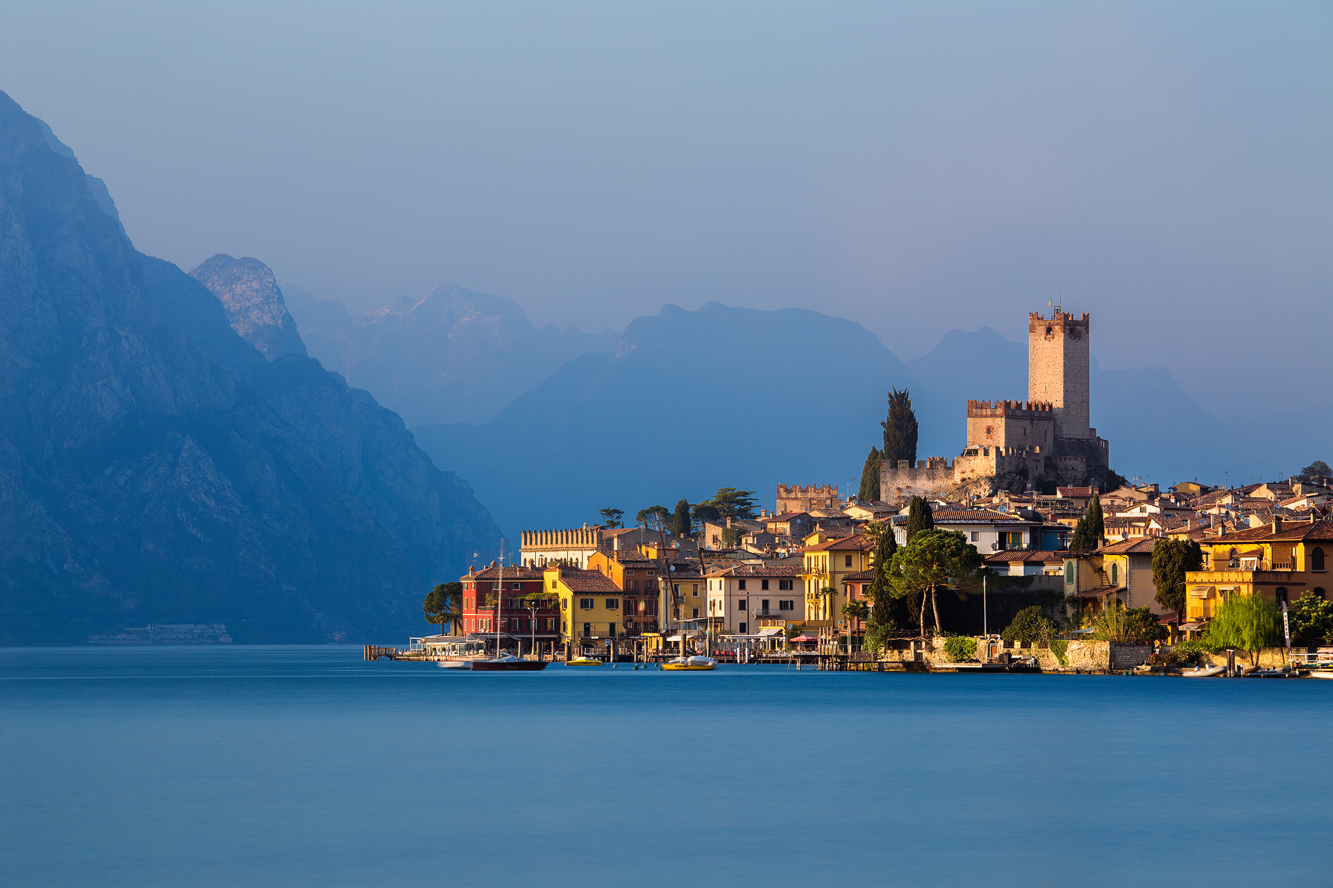 The village hangs on the lake