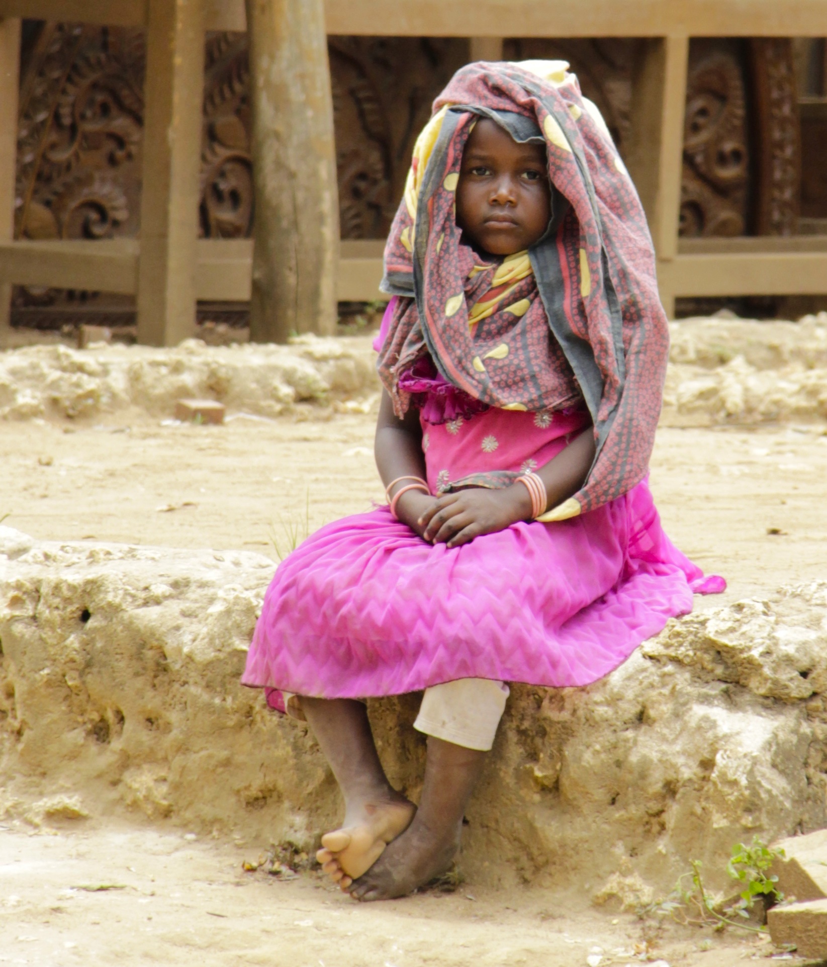 Thoughtful glance within colors