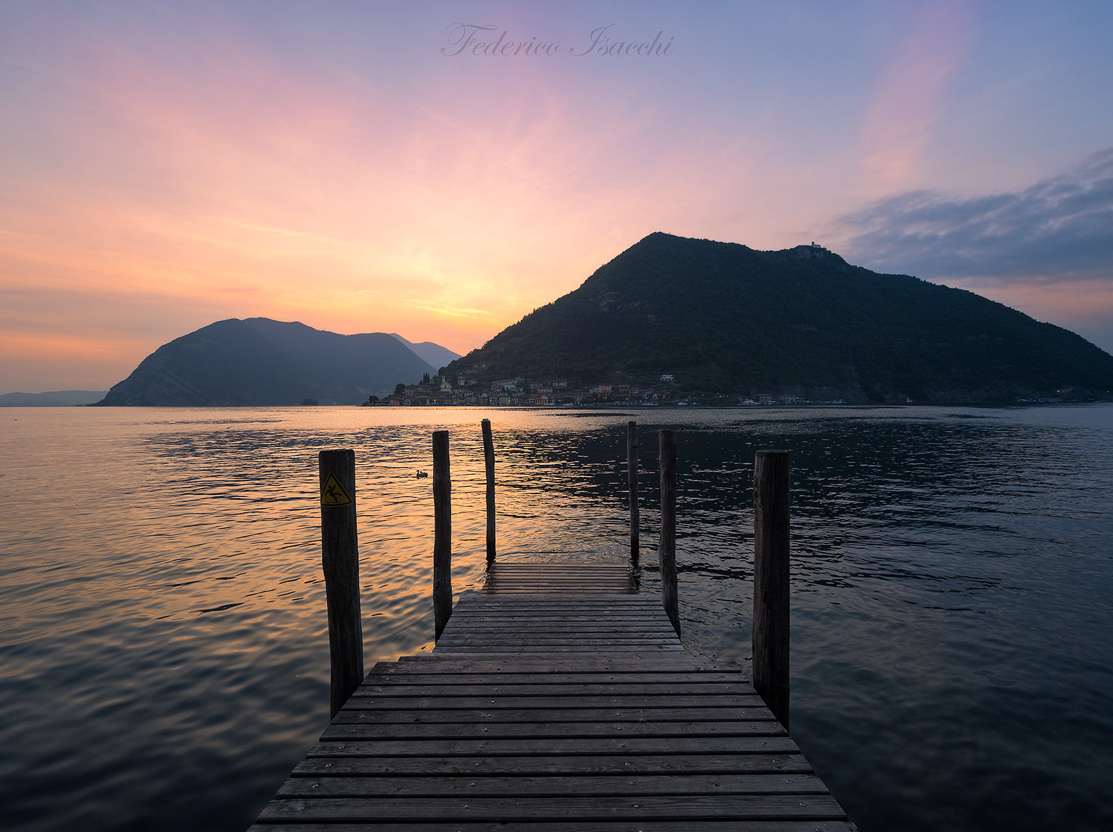 Sunset over Lake Iseo