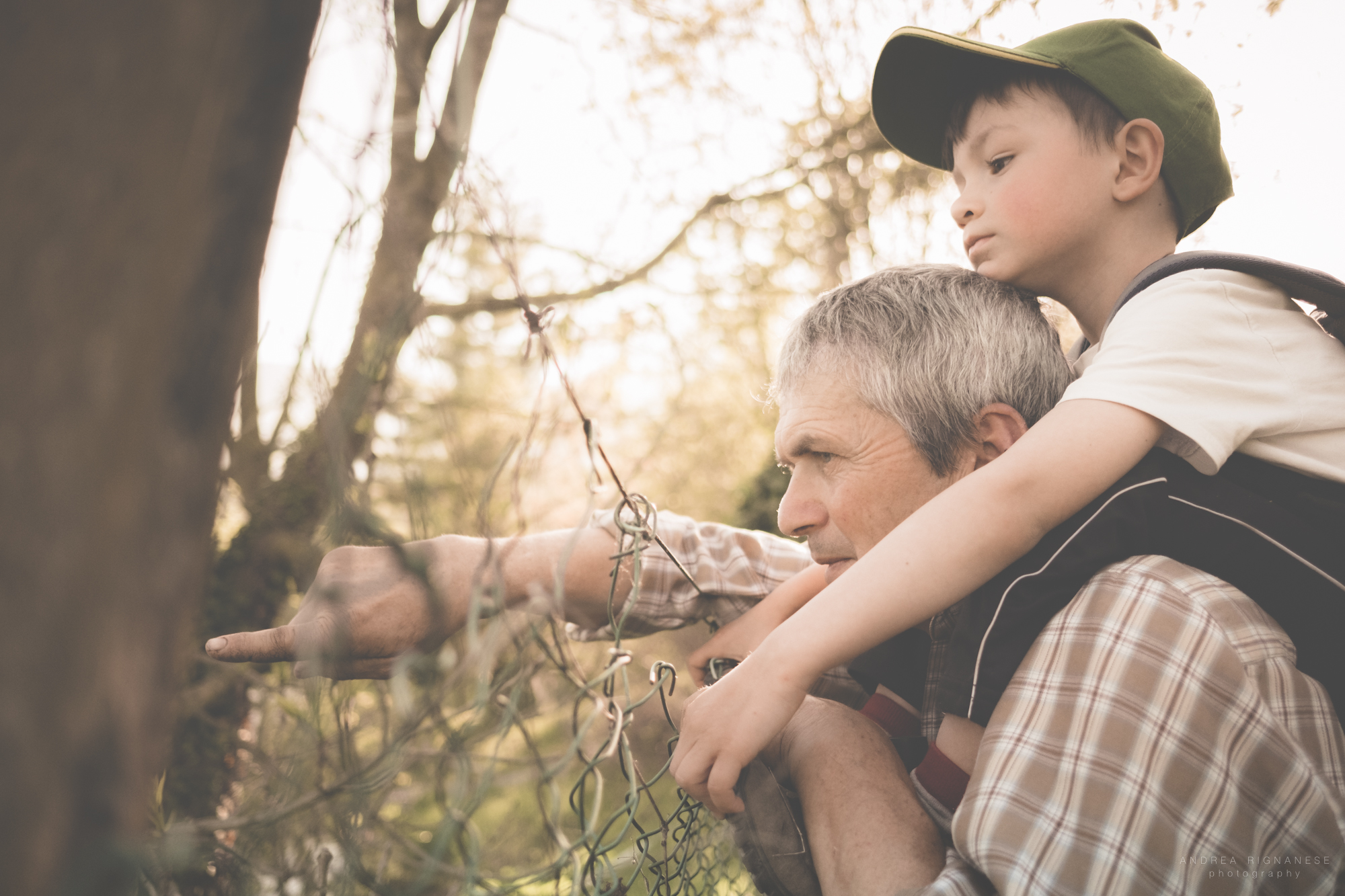 Grandfather and granddaughter