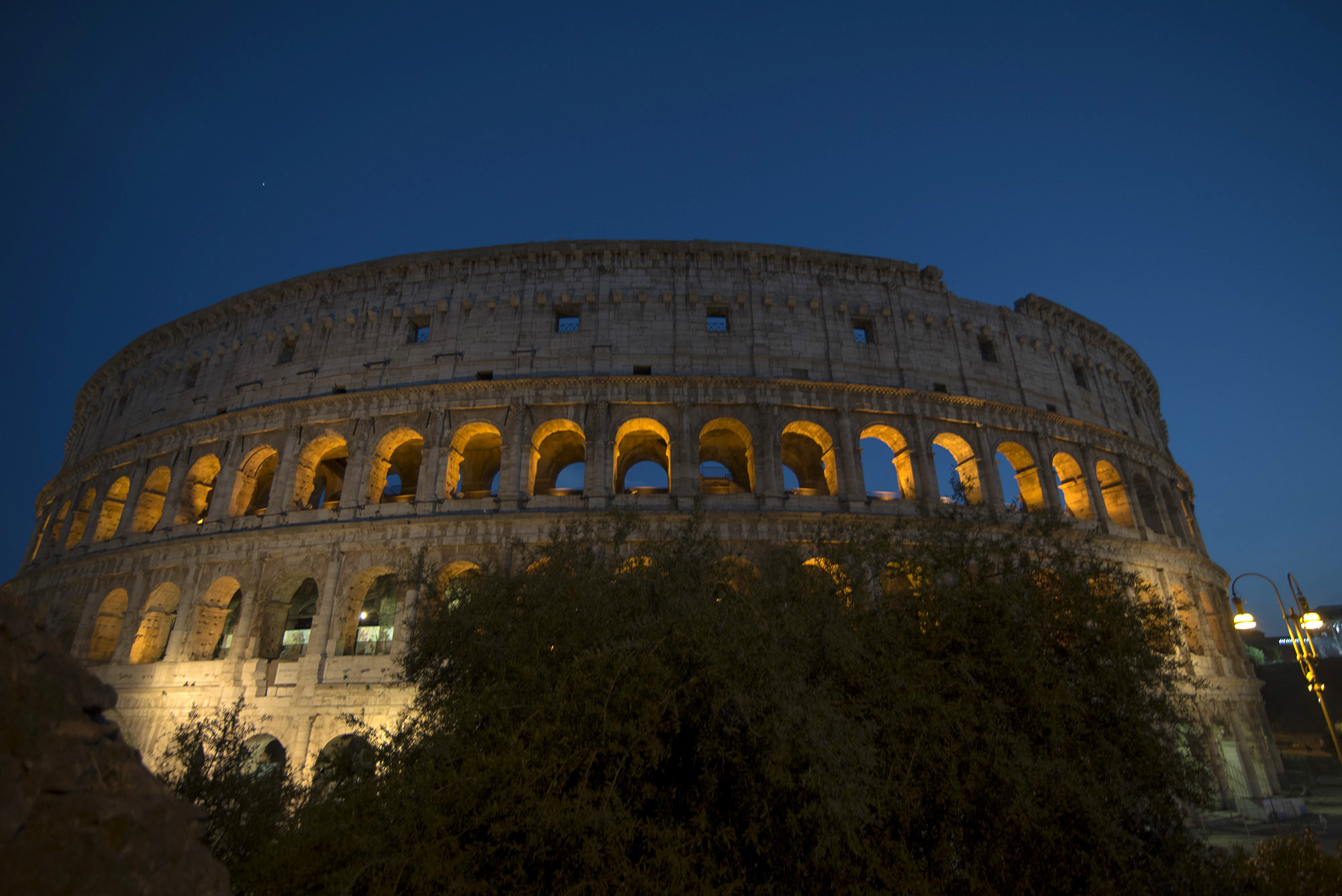 Colosseo all'ora blu
