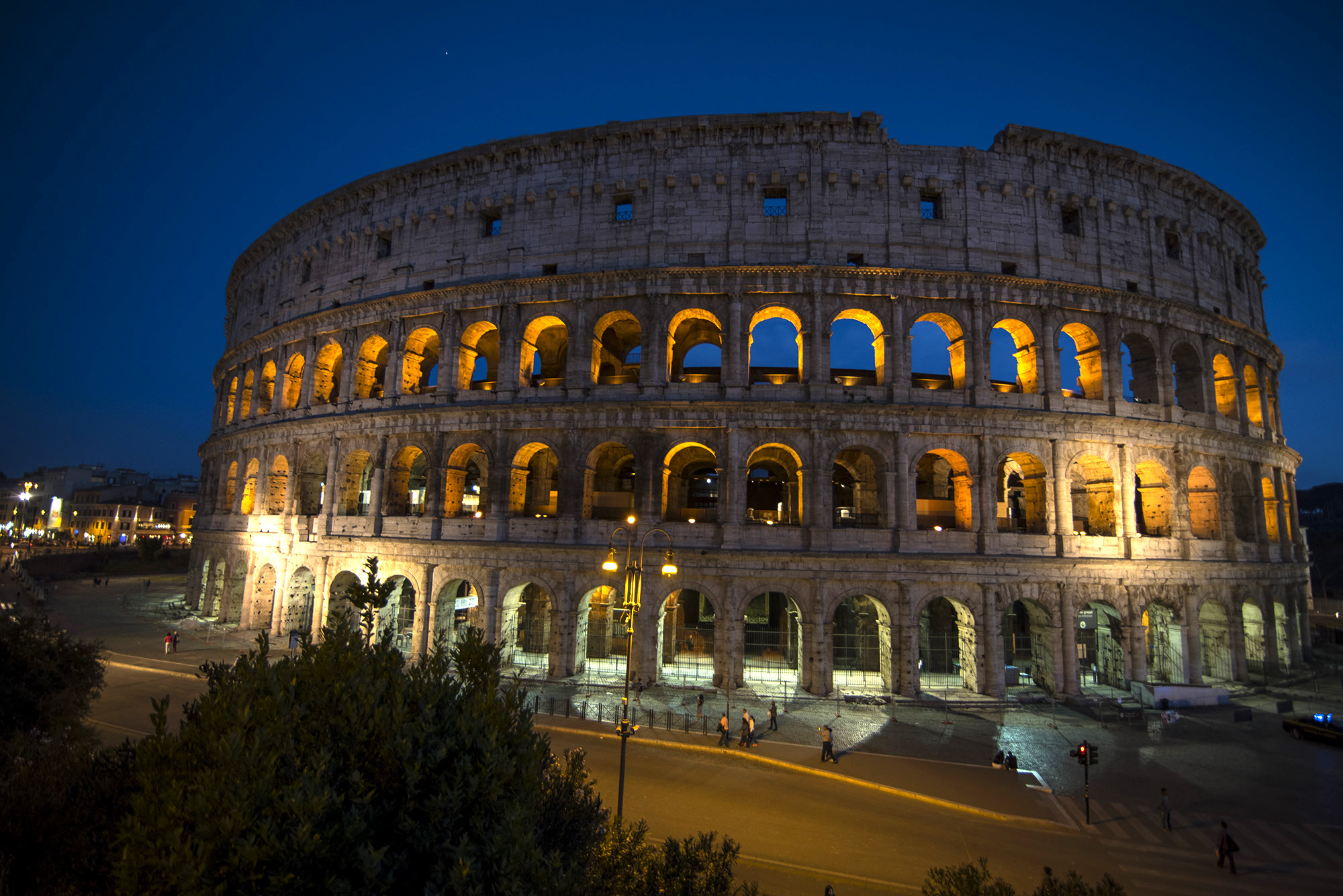 Colosseo all'ora blu