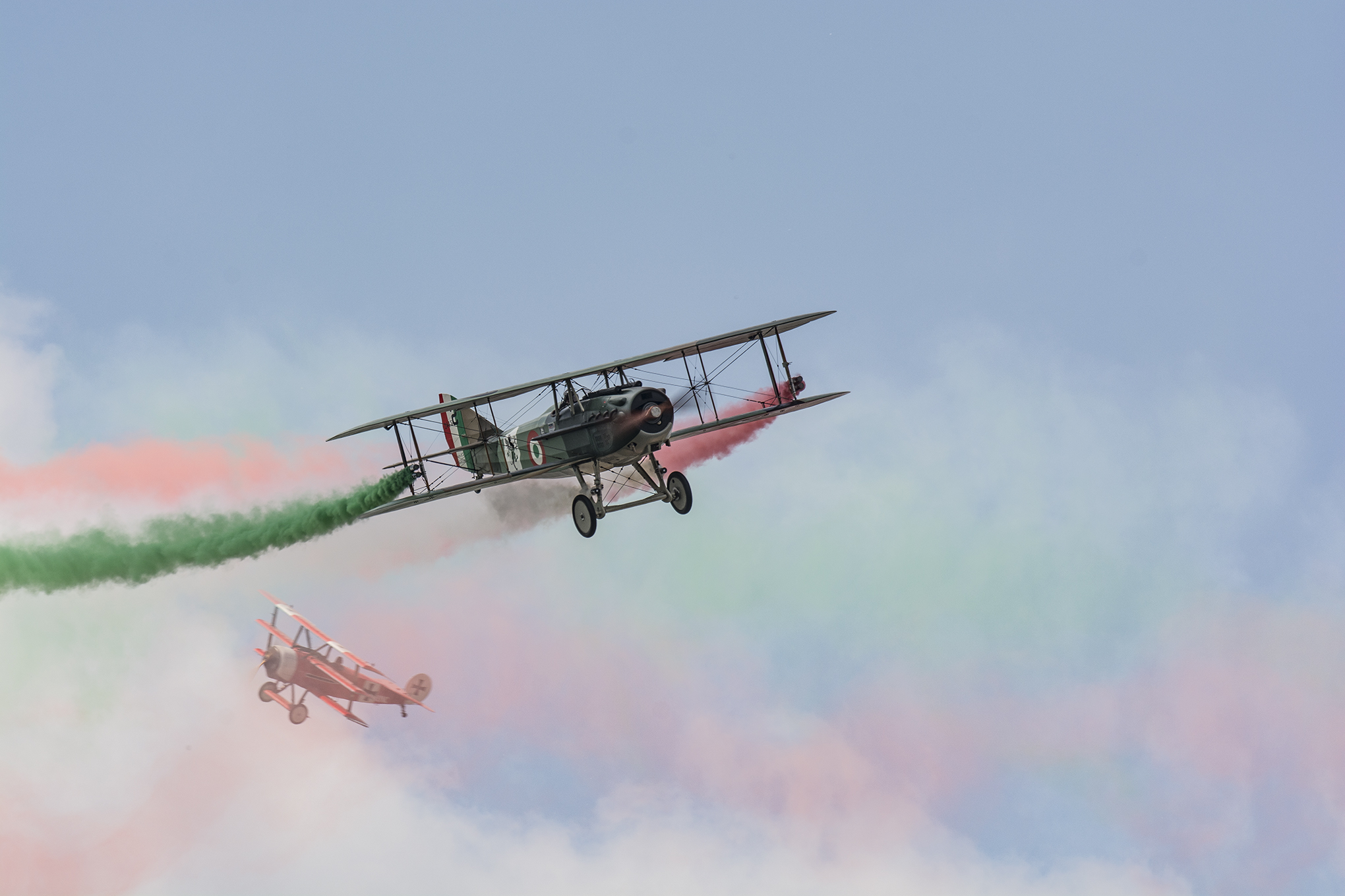 Tricolor biplane