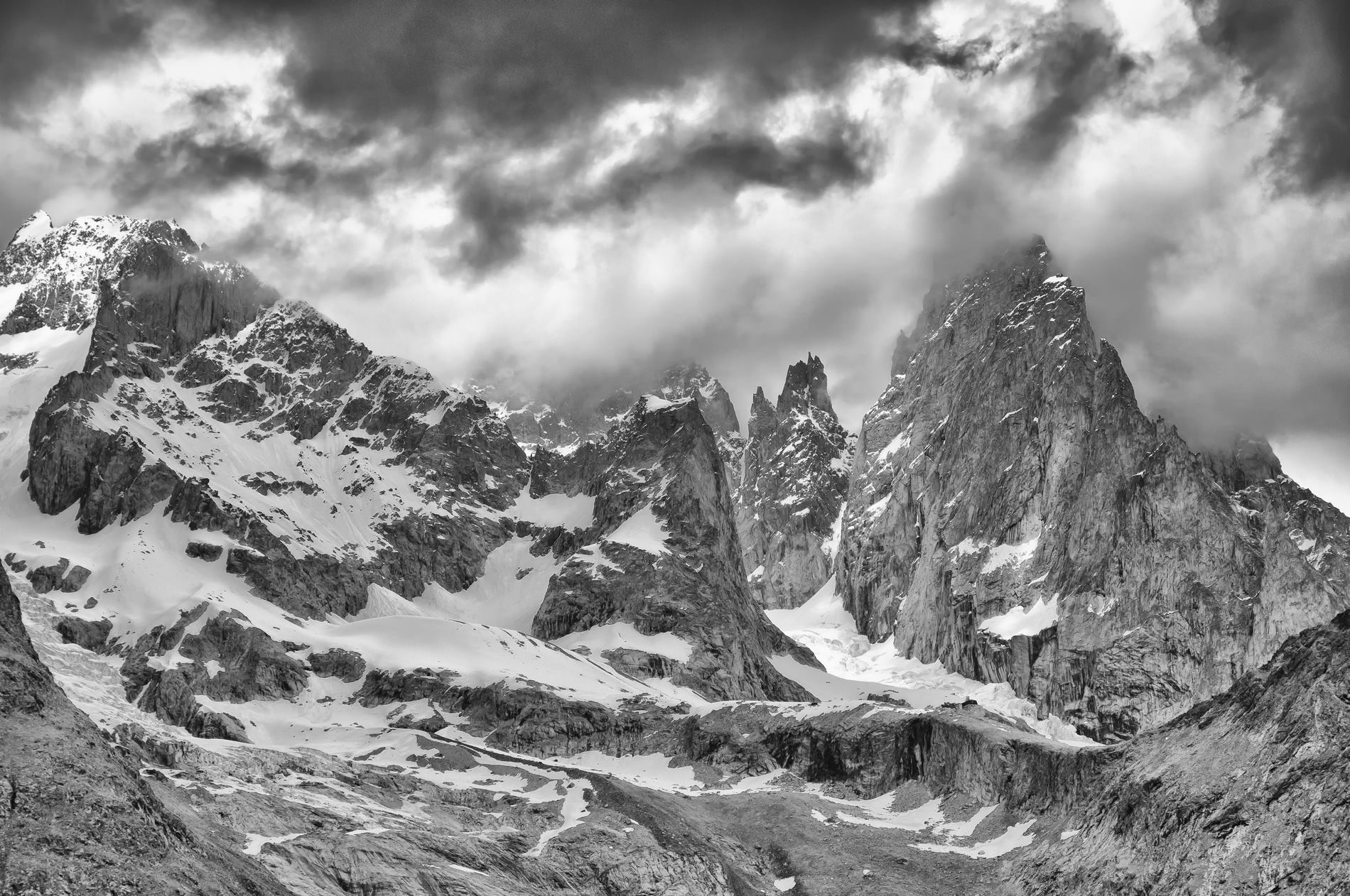 Aiguille Noire de Peuterey from Val Veny