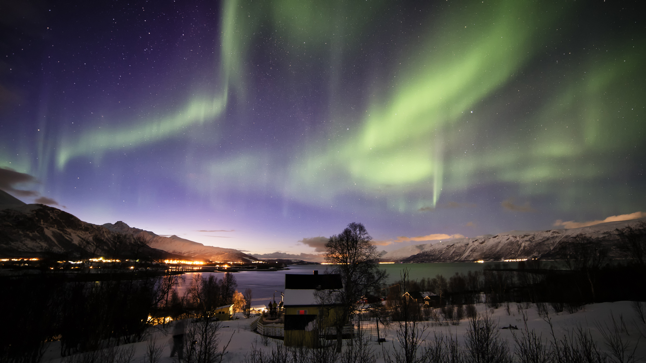 Aurora on Yellow House