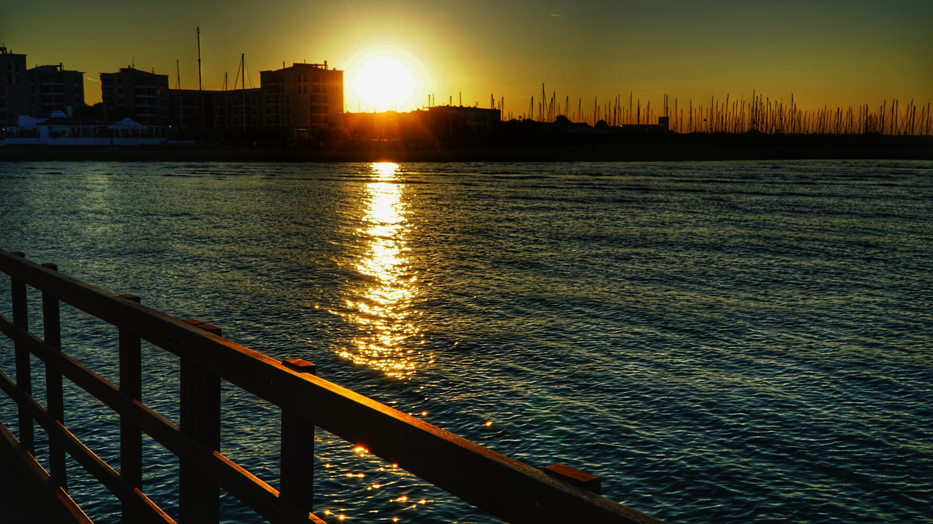 Sunset of the sea of ??Lignano