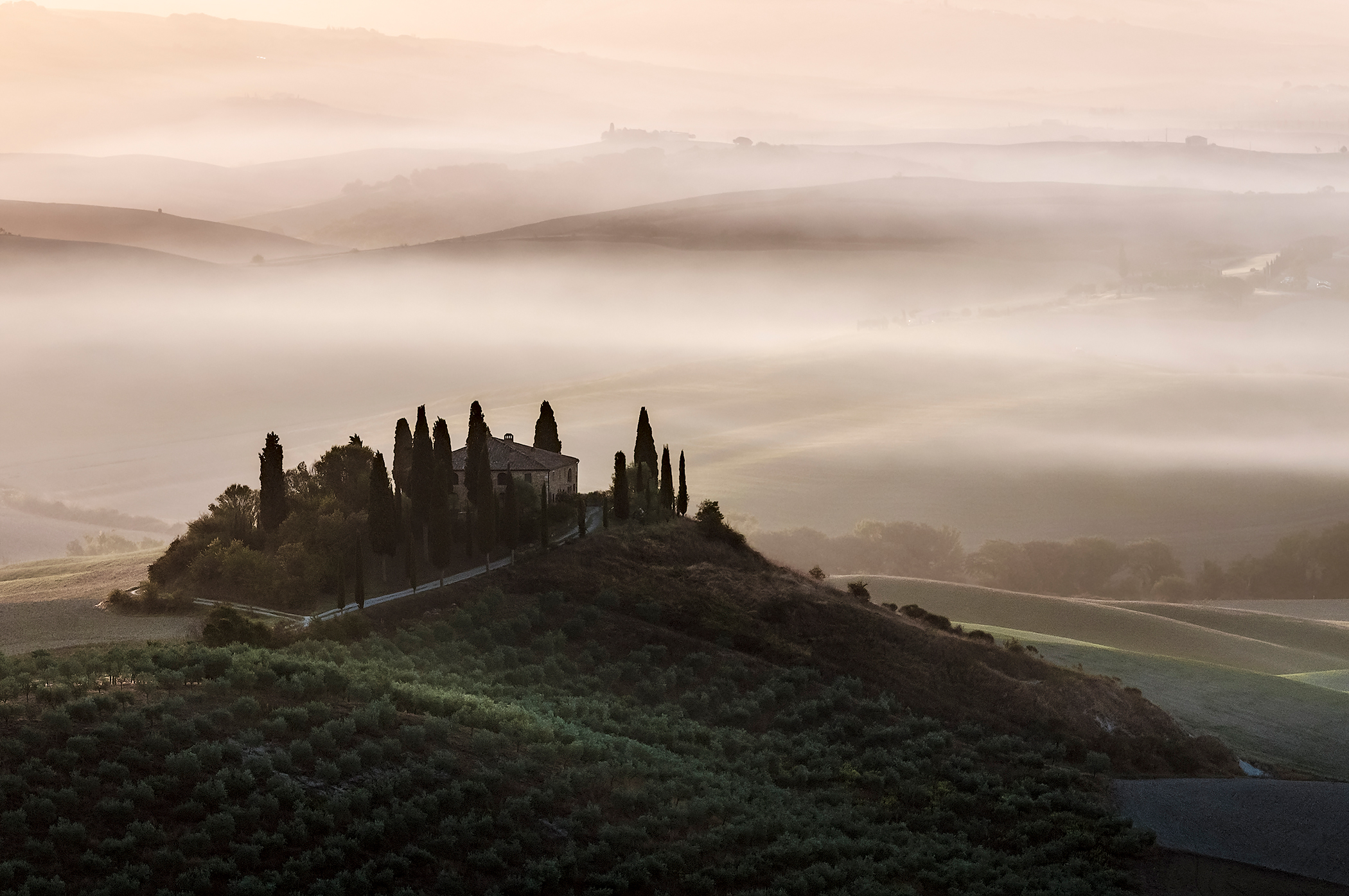 Podere Belvedere all'alba