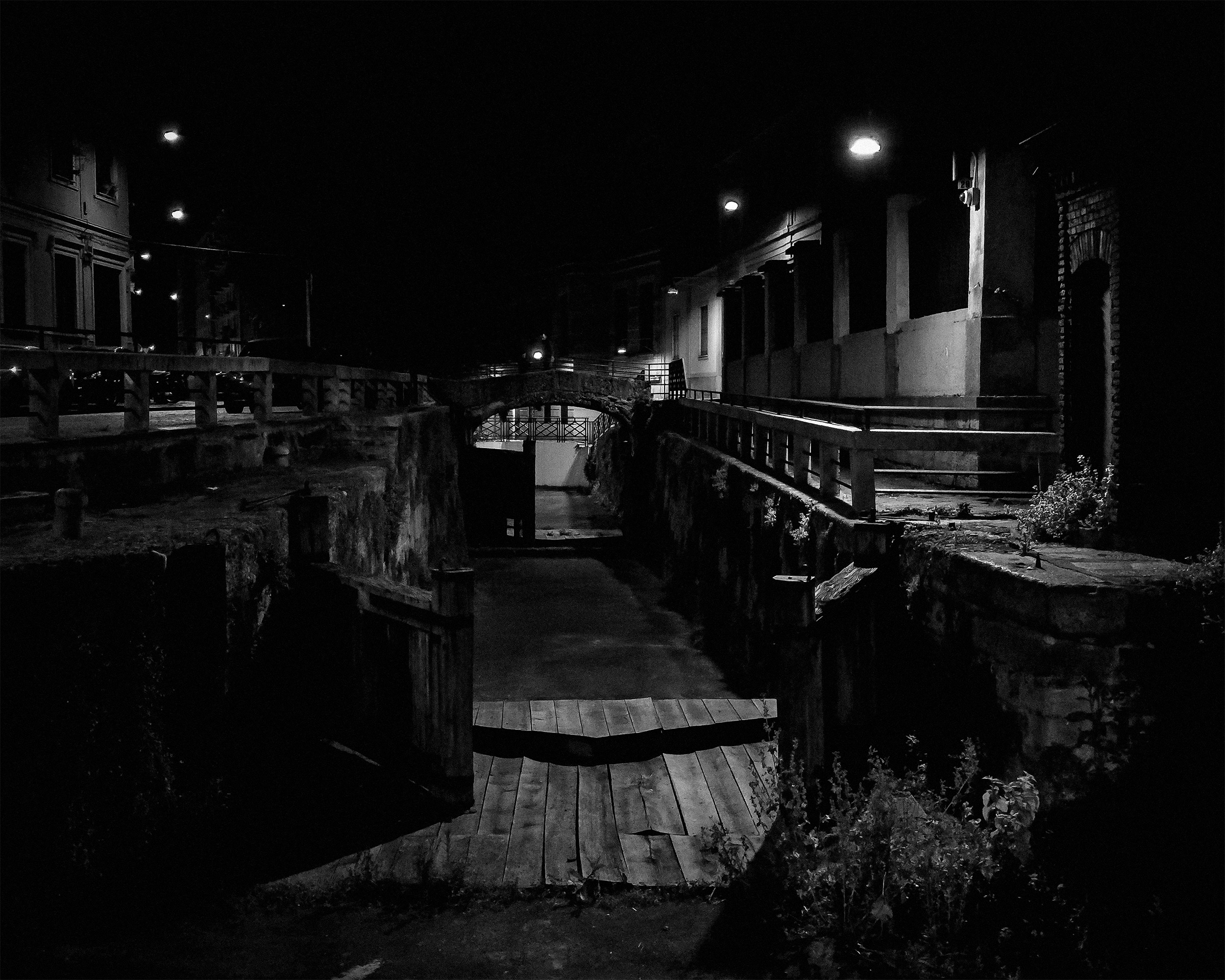 El Tombon de San Marc by night BN