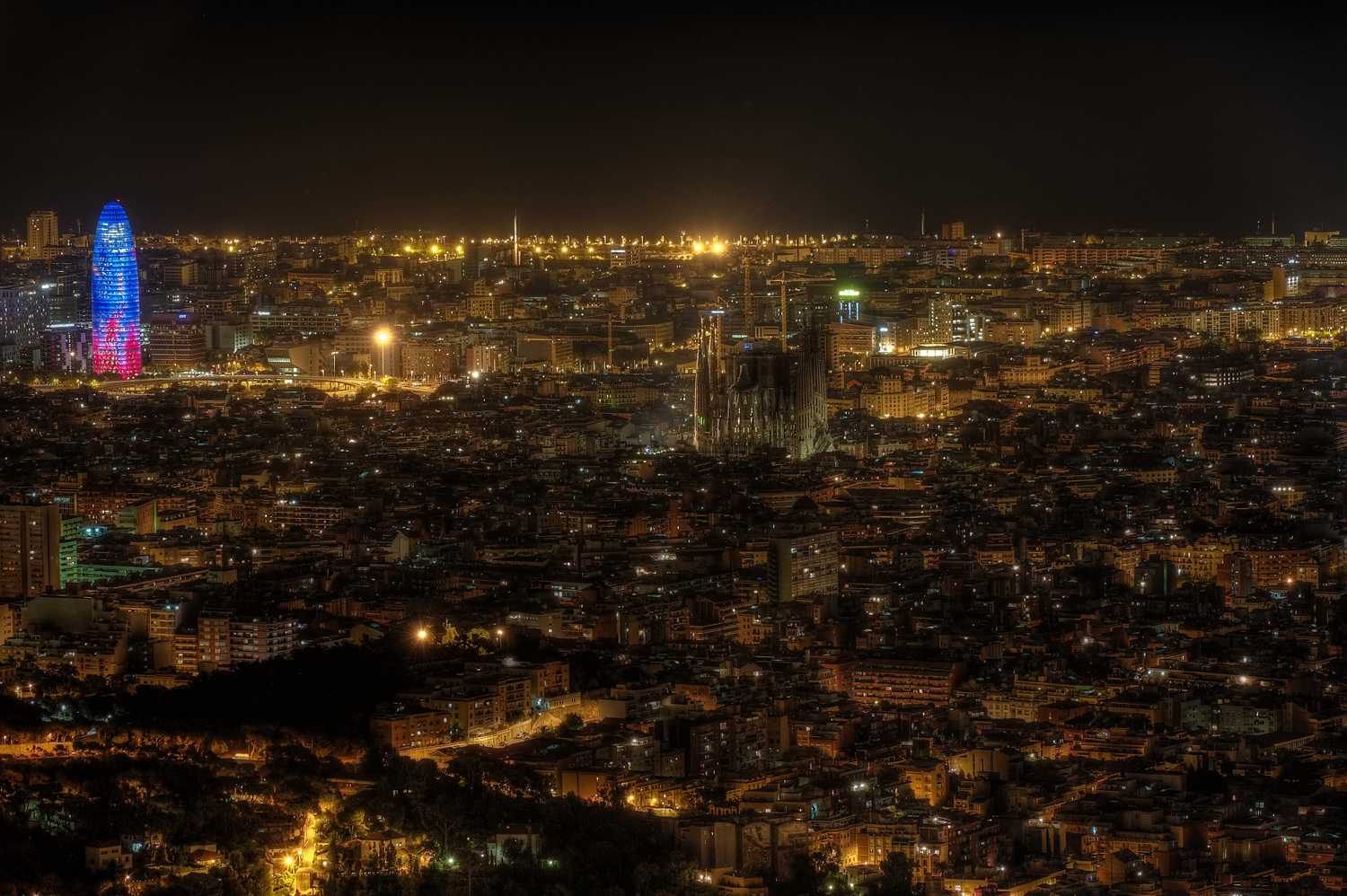 Barcellona notturna dal Tibidabo - 1
