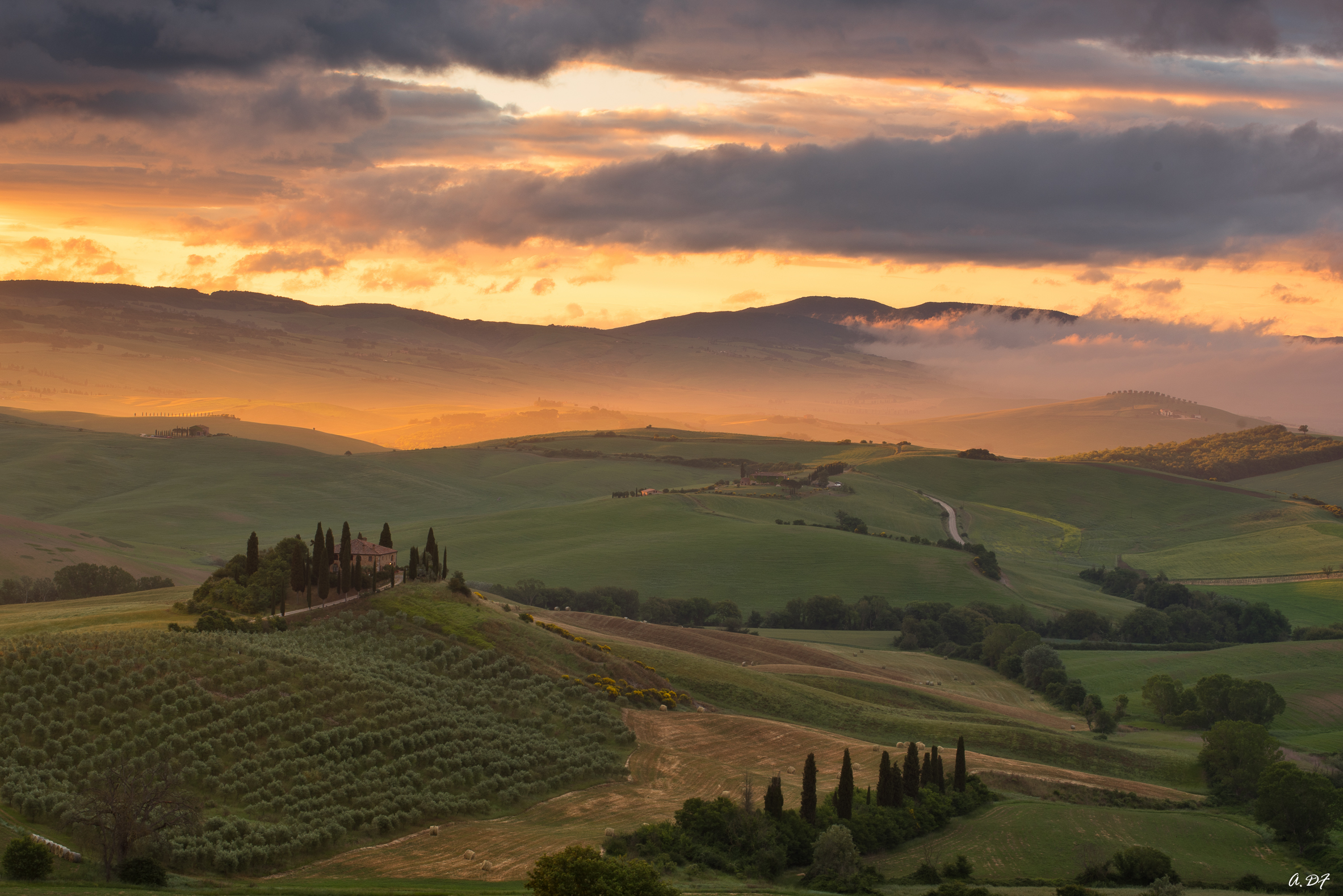 Fire Dawn in Val d'Orcia