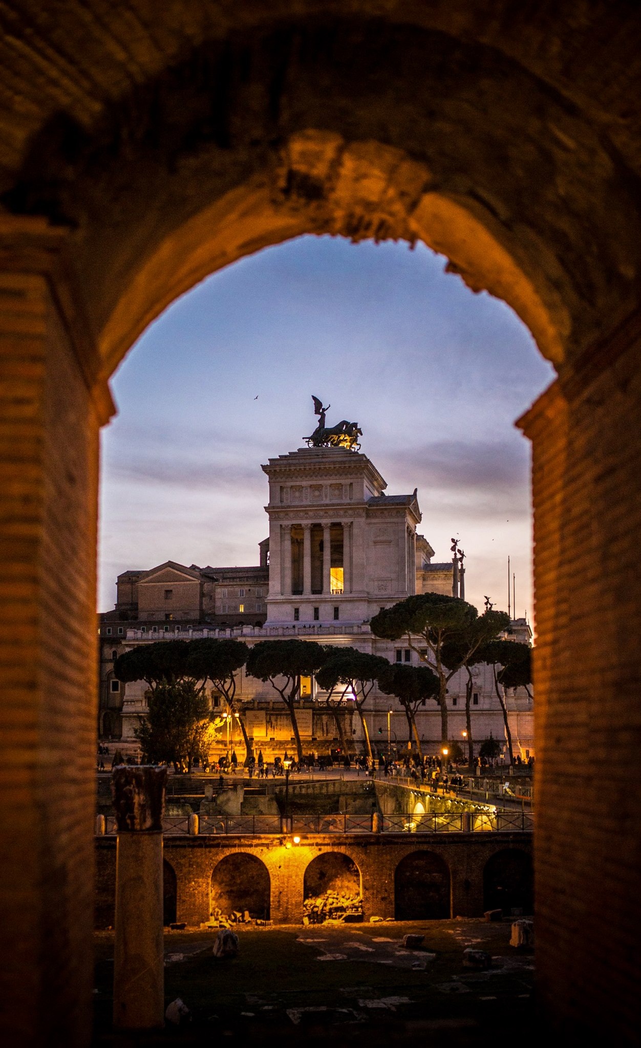 Vista di roma dai mercati traianei