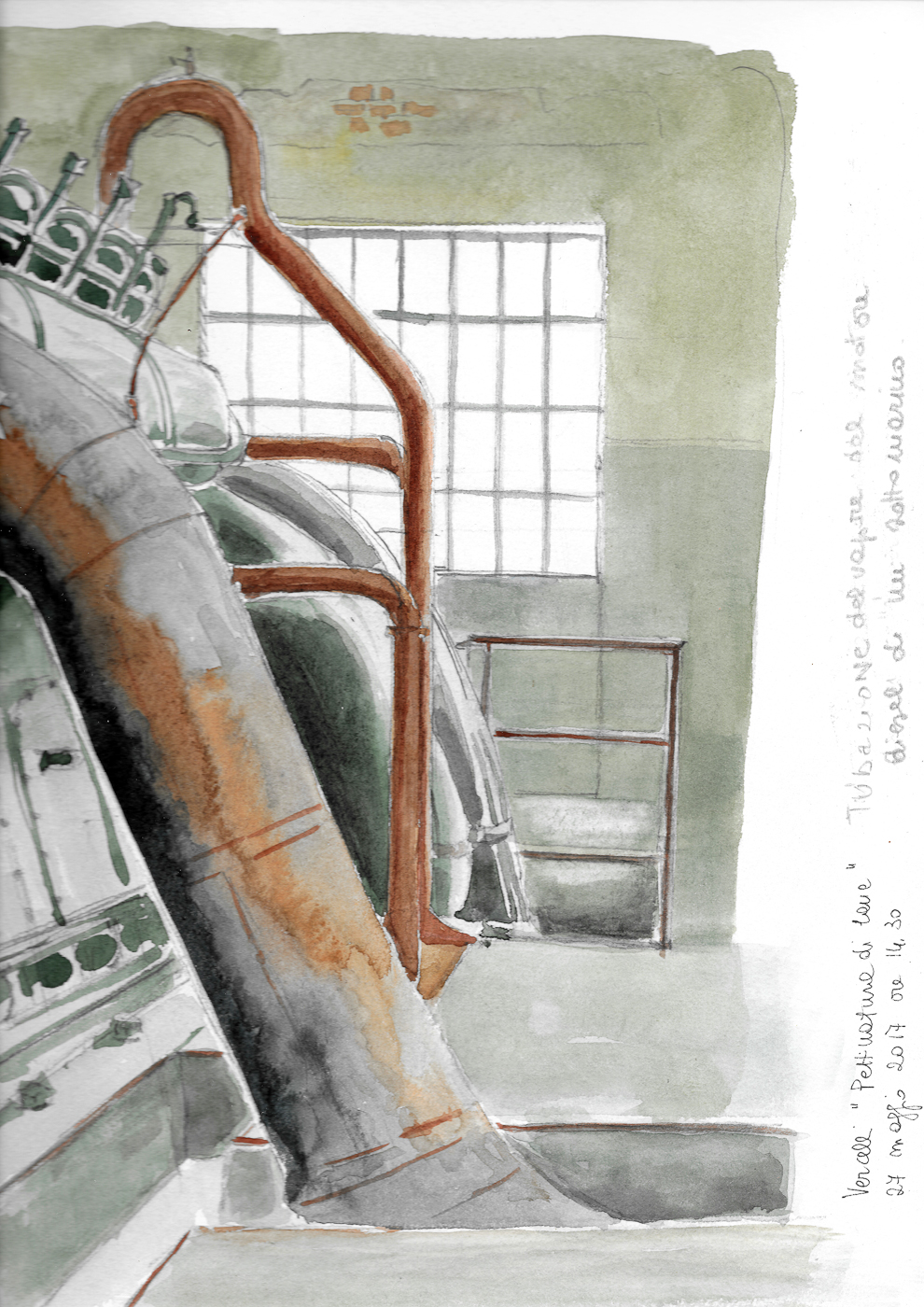 Diesel generator exhaust manifold