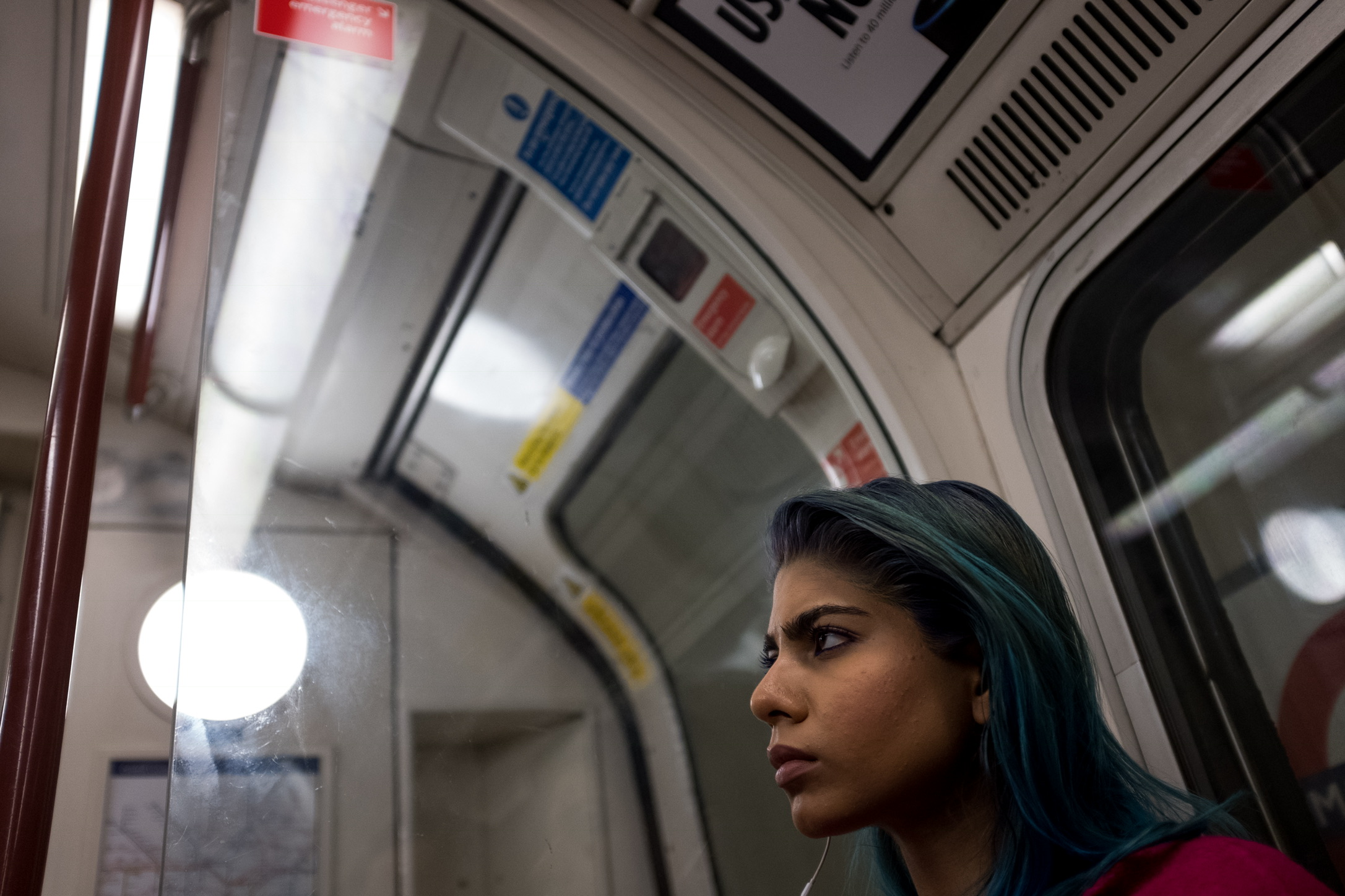 Beatifull girl in underground