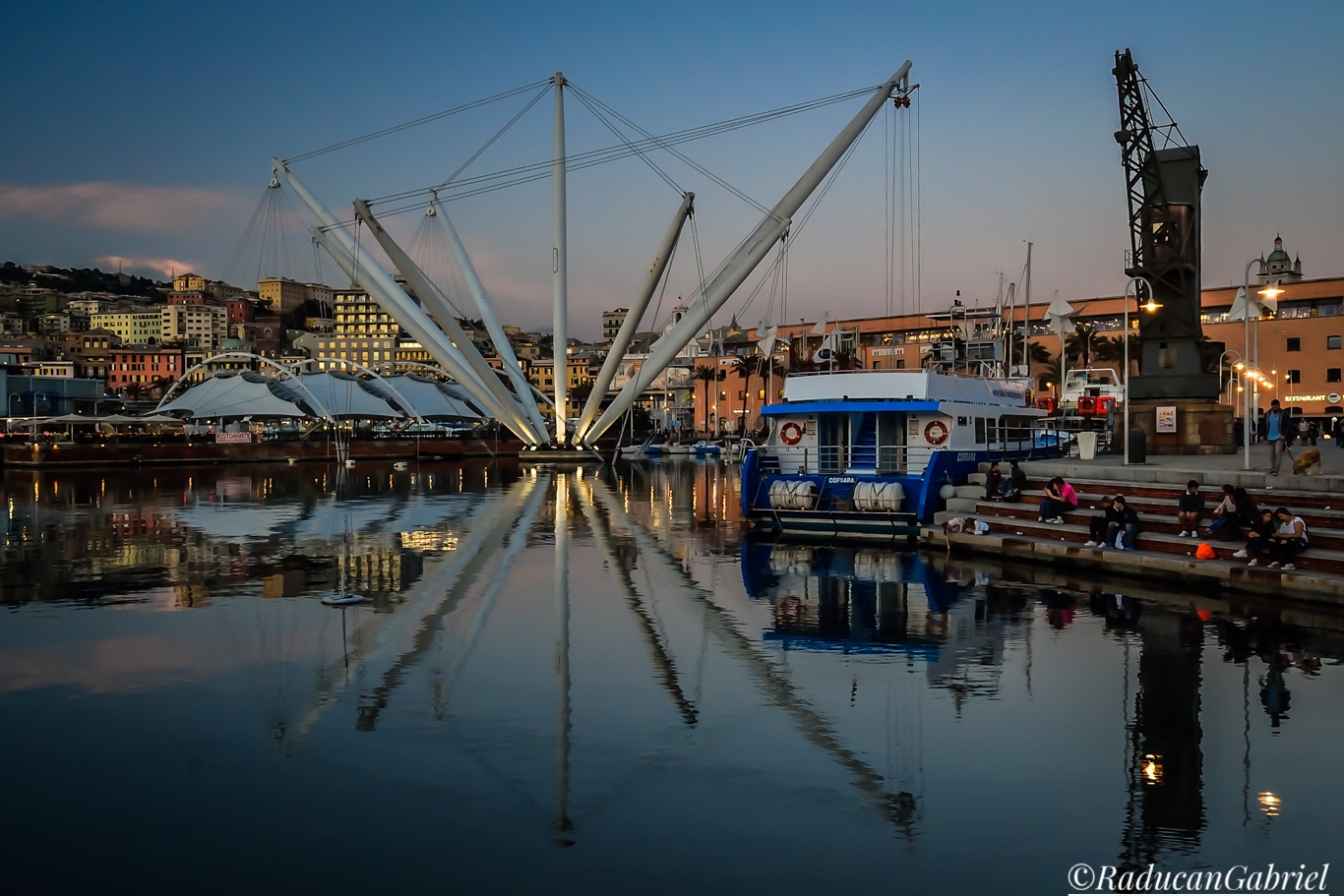 Genoa at sunset
