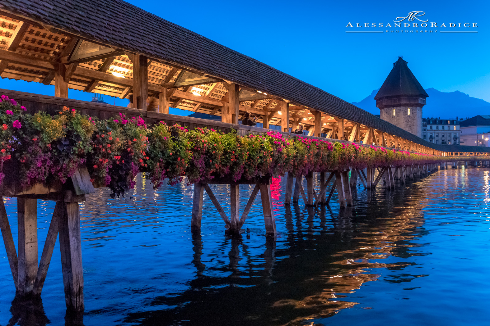 Ponte della cappella, Lucerna, Svizzera