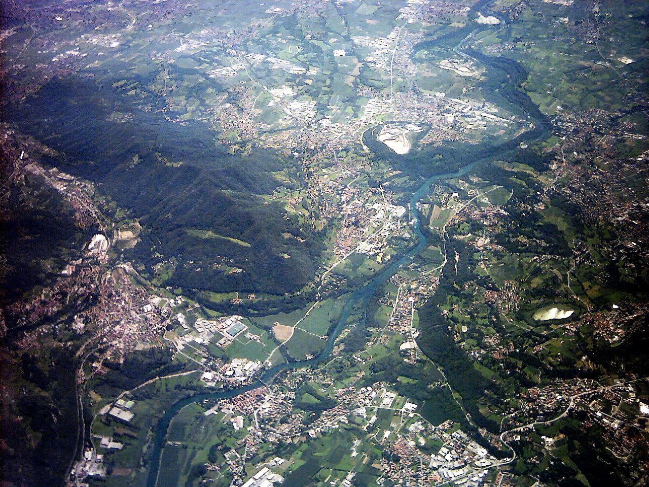 Fiume Adda dal cielo